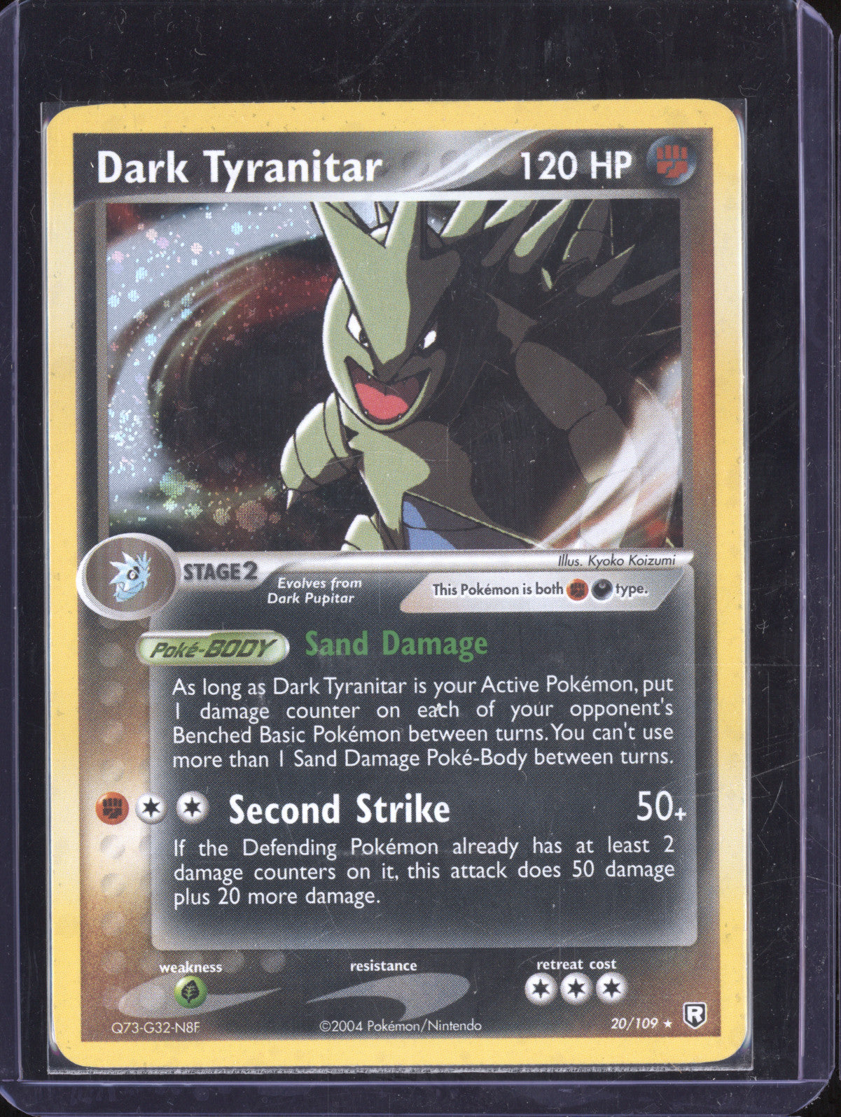 Dark Tyranitar 2004 Pokemon EX Team Rocket Returns 20/109 Holo