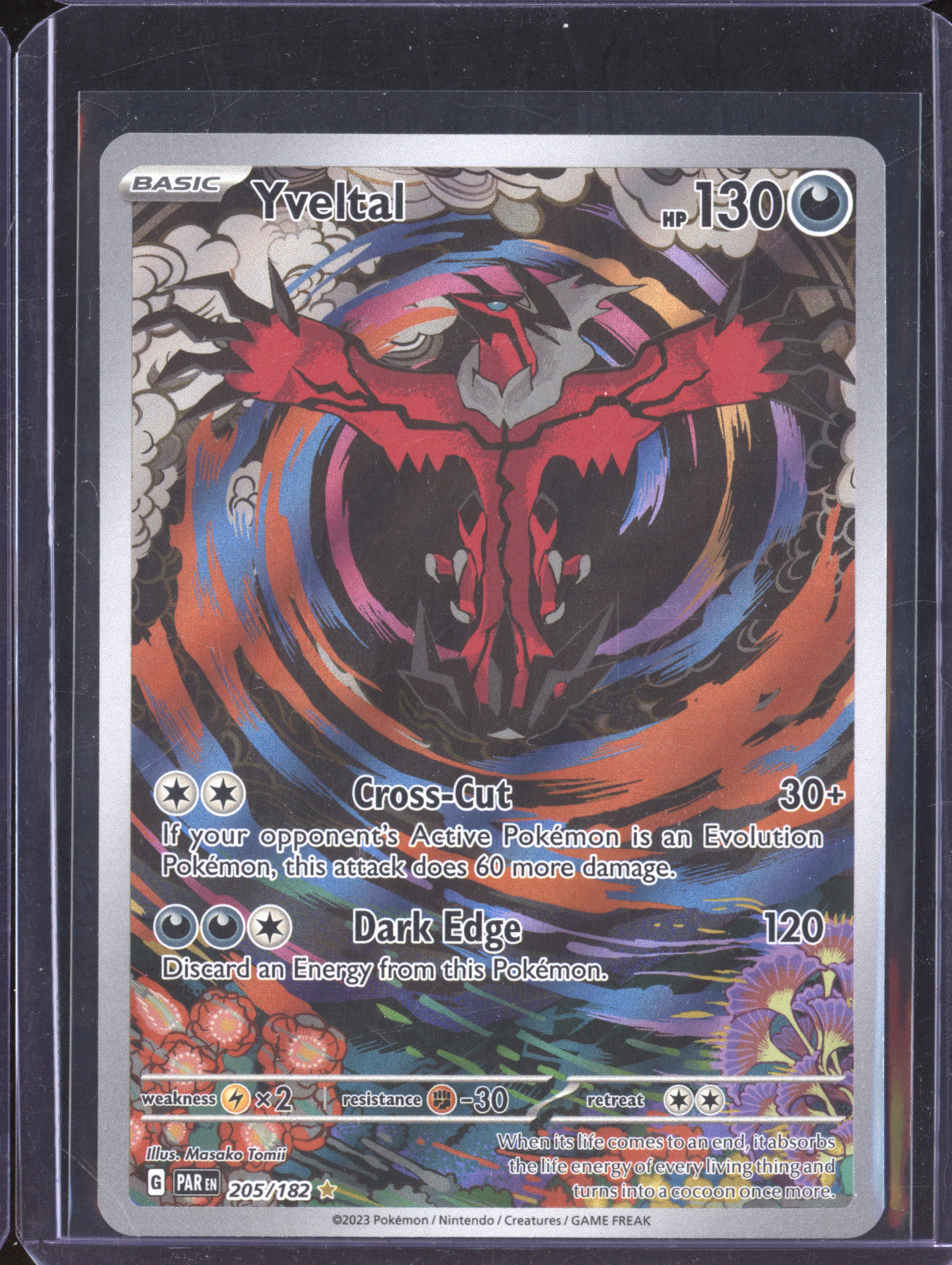 Yveltal 2023 Pokemon Paradox Rift 205/192 Illustration Rare