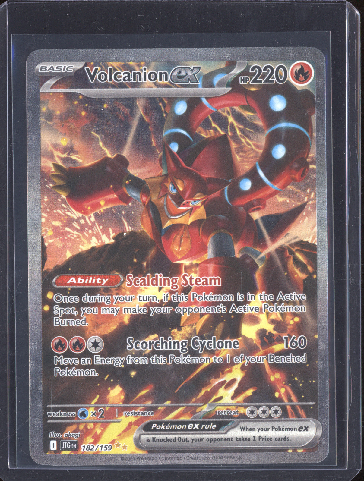 Volcanion EX 2025 Pokemon Journey Together JTG 182/159 Special Illustration Rare