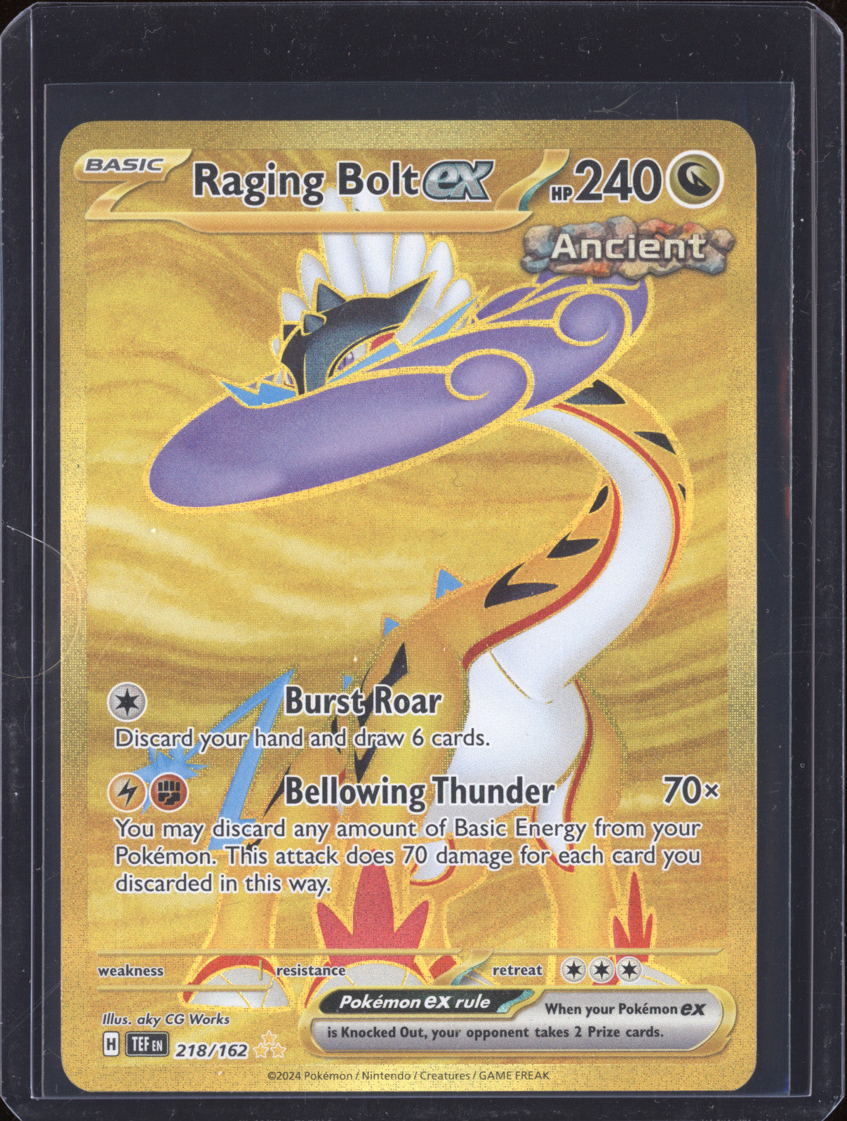 Raging Bolt ex 2024 Pokemon Temporal Forces 218/162 Hyper Rare