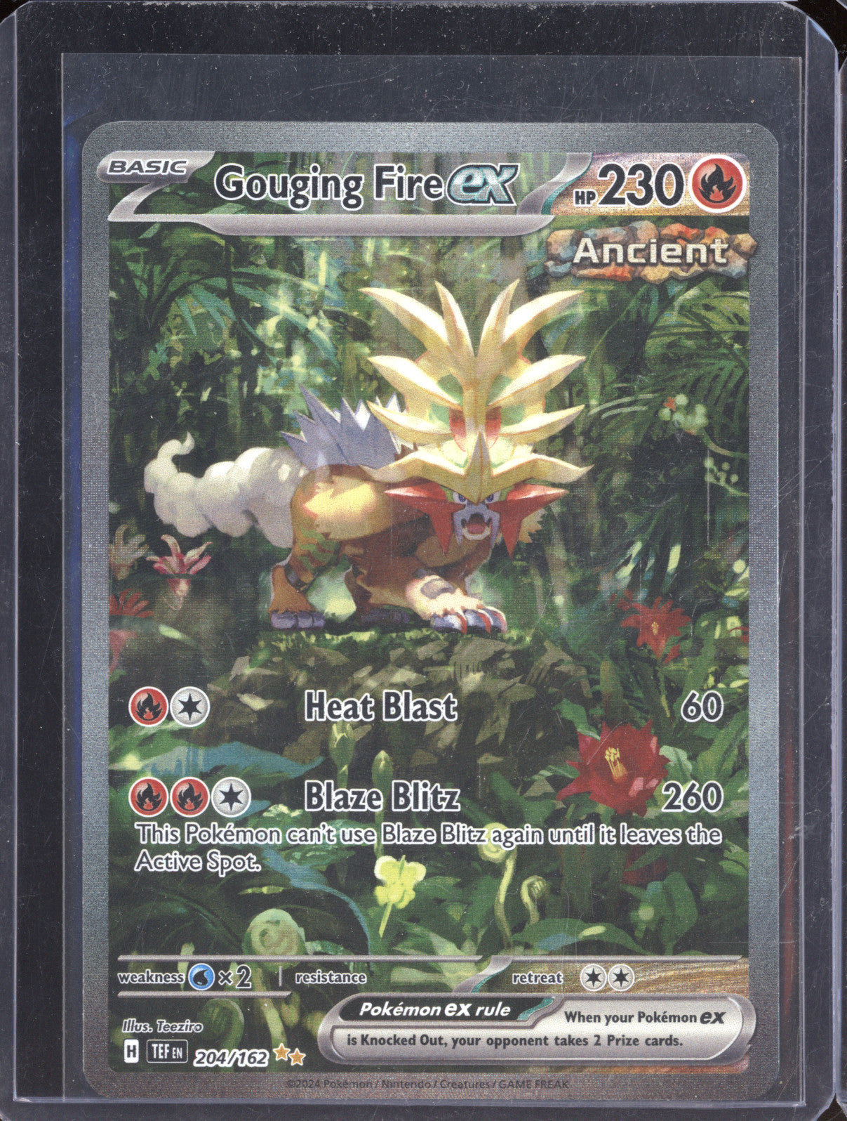2024 Pokemon Temporal Forces 204/162 Gouging Fire ex Special Illustration Rare