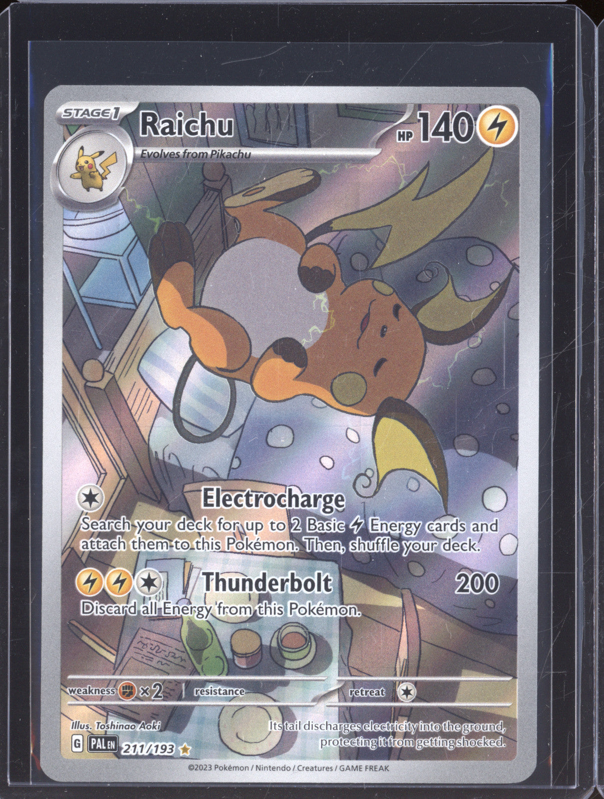 2023 Pokemon Paldea Evolved PAL 211/193 Raichu Illustration Rare