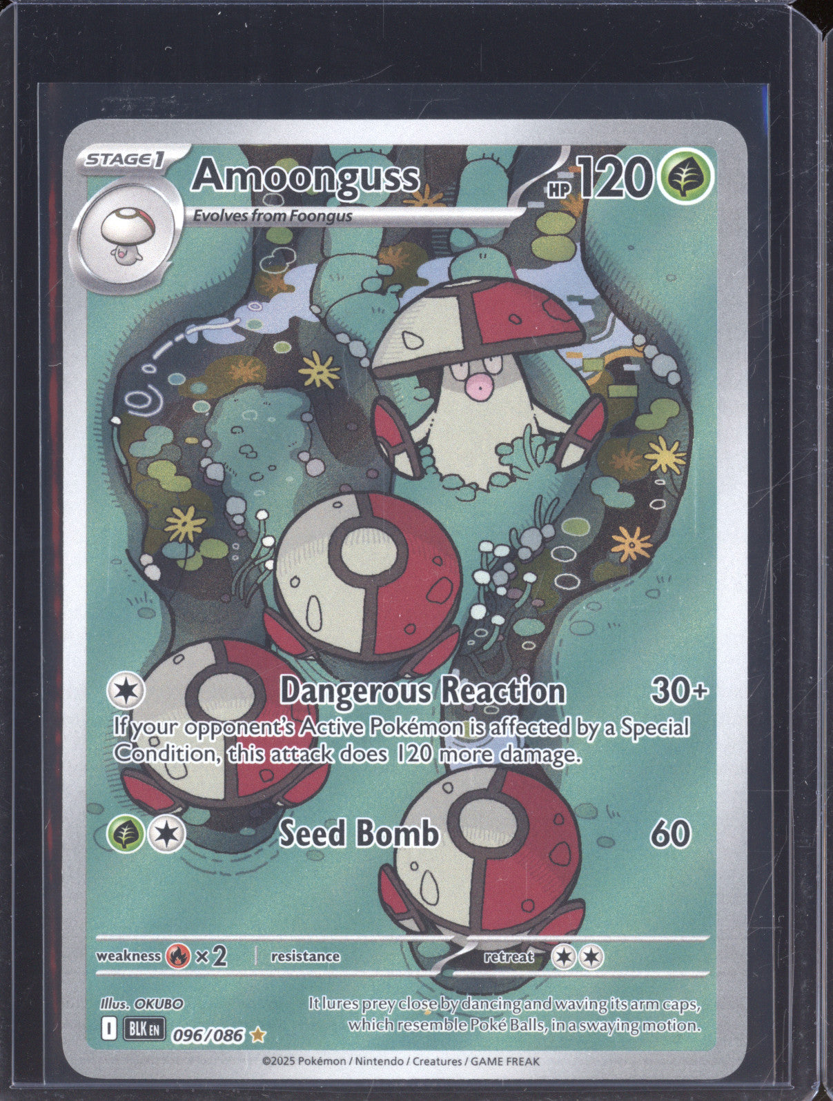 Amoonguss 2025 Pokemon Black Bolt 096/086 Illustration Rare