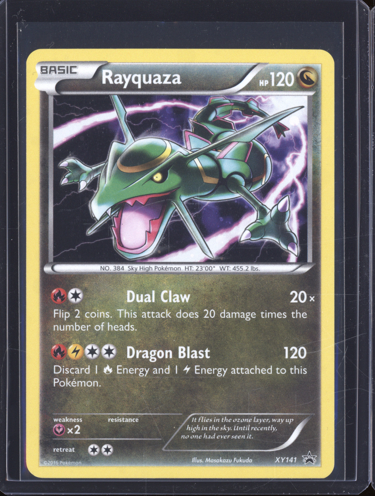 2016 Pokemon XY Black Star Promo XY141 Rayquaza Holo
