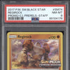 Regirock 2017 Pokemon Sun & Moon SM74 Crimson Invasion Prerelease Staff PSA 8