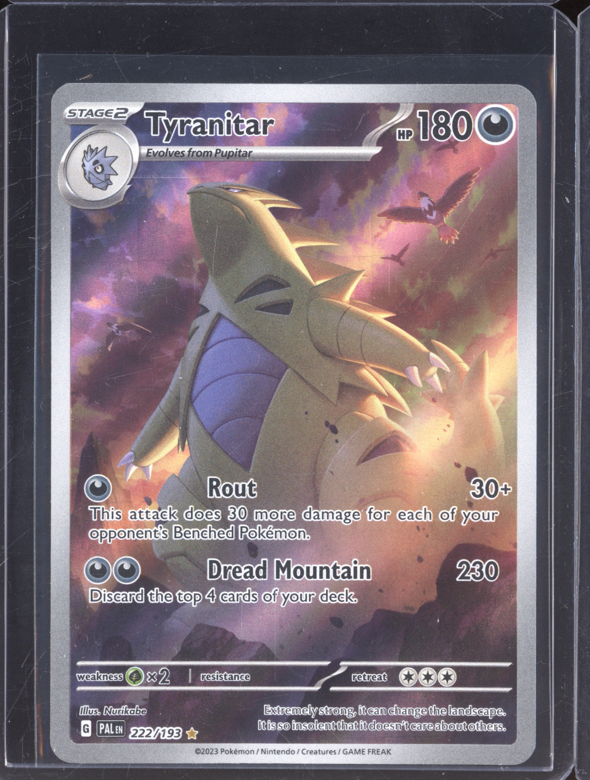 Tyranitar 2023 Pokemon Paldea Evolved PAL 222/193 Illustration Rare