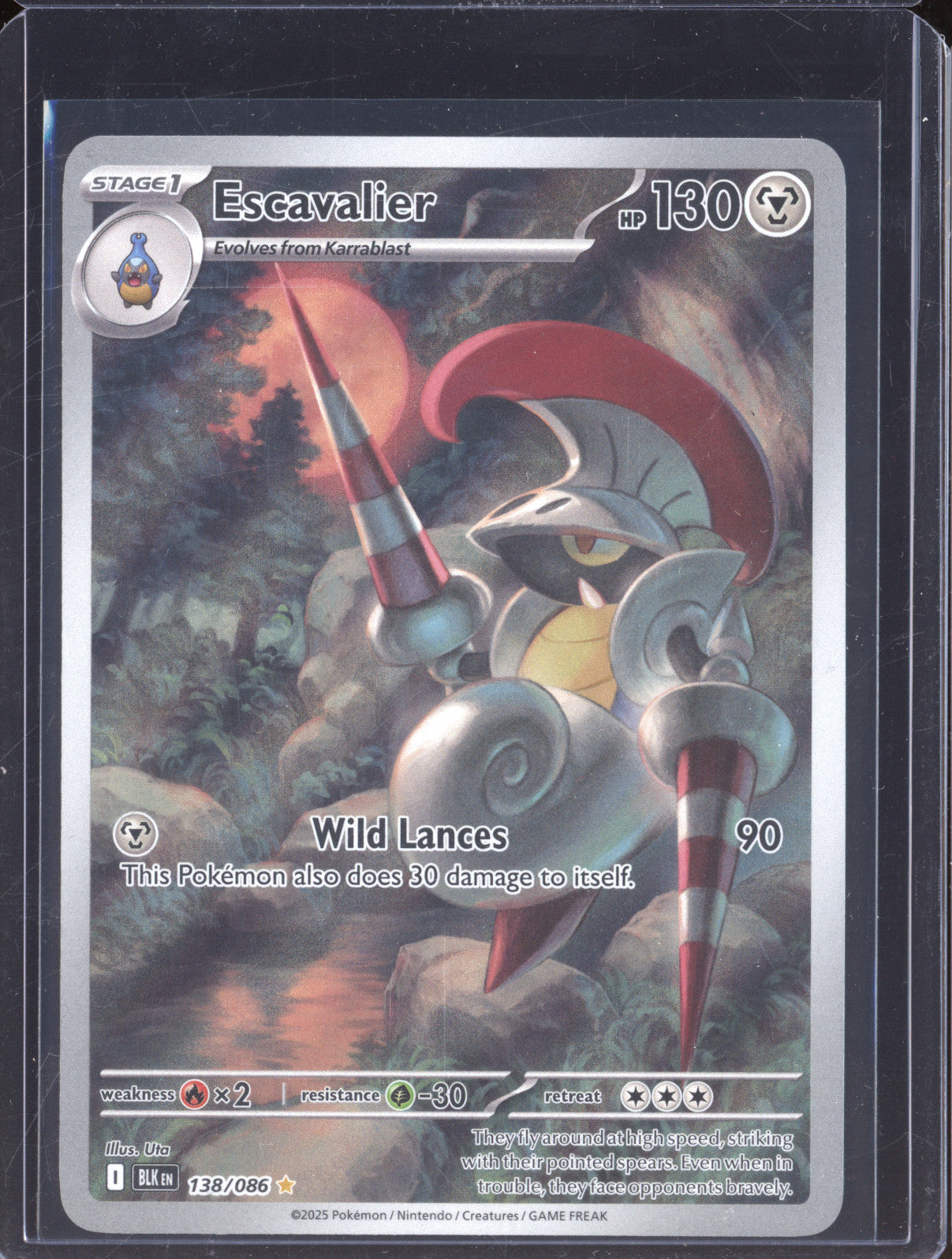 Escavalier 2025 Pokemon Black Bolt 138/086 Illustration Rare