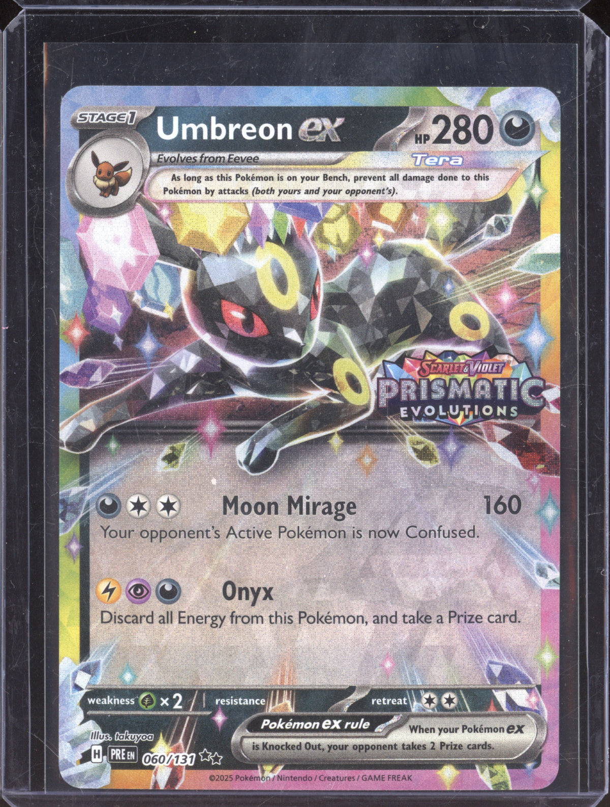 2025 Pokemon Prismatic Evolutions Umbreon Ex 060 Stamped 2025 Pokemon Prismatic Evolutions Umbreon Ex 060 Stamped