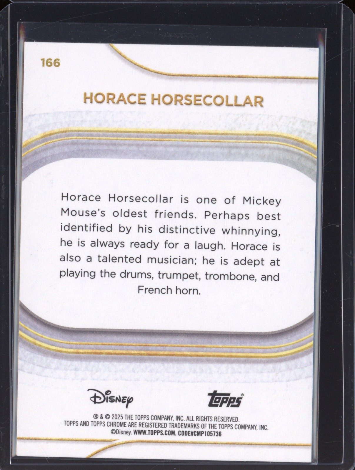 Horace Horsecollar 2025 Topps Chrome 166 Prism Refractor