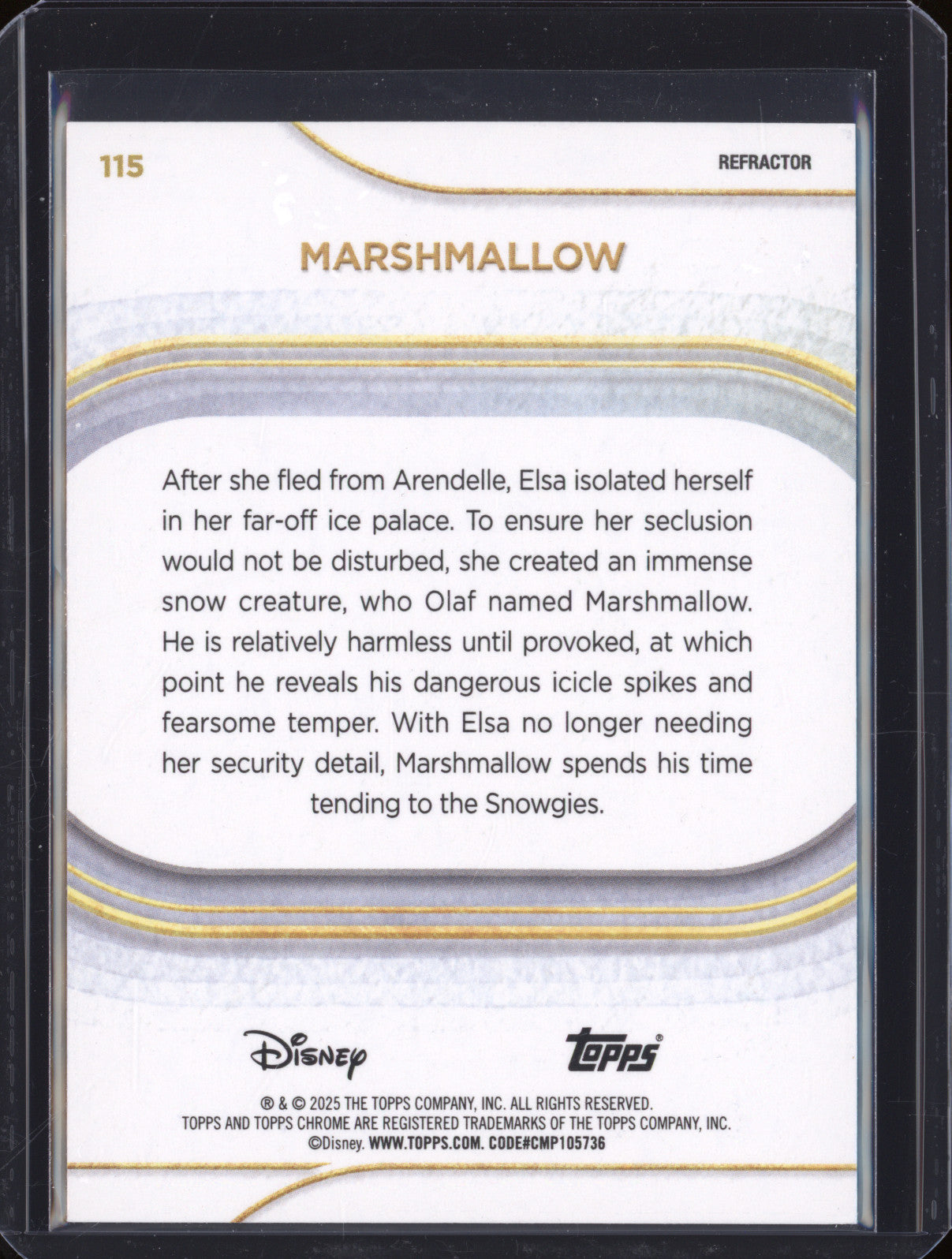 Marshmallow 2025 Topps Chrome 115 Refractor