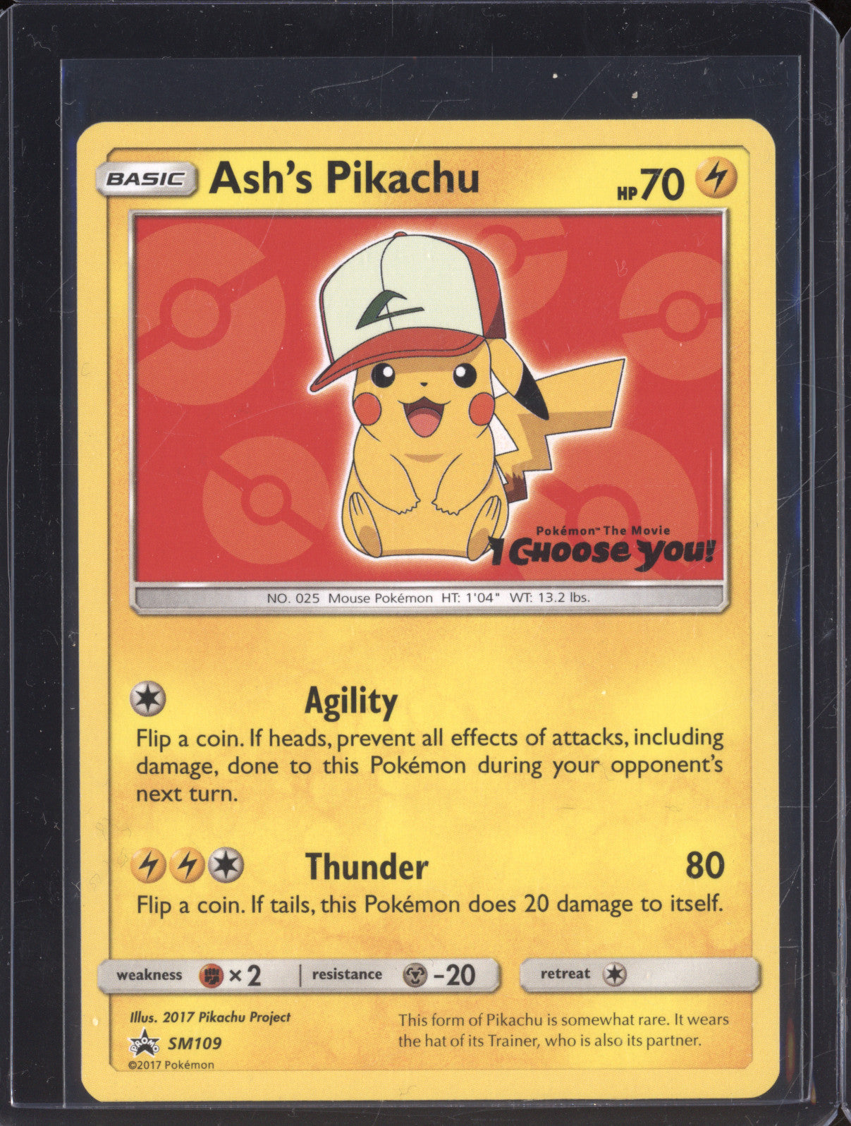 Ash's Pikachu 2017 Pokemon Sun & Moon SM109
