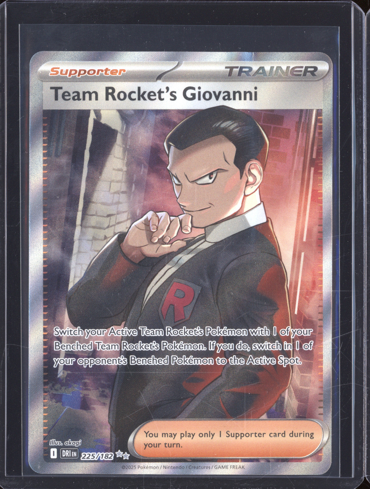 2025 Pokemon Destined Rivals DRI 225/182 Team Rocket's Giovanni Ultra Rare