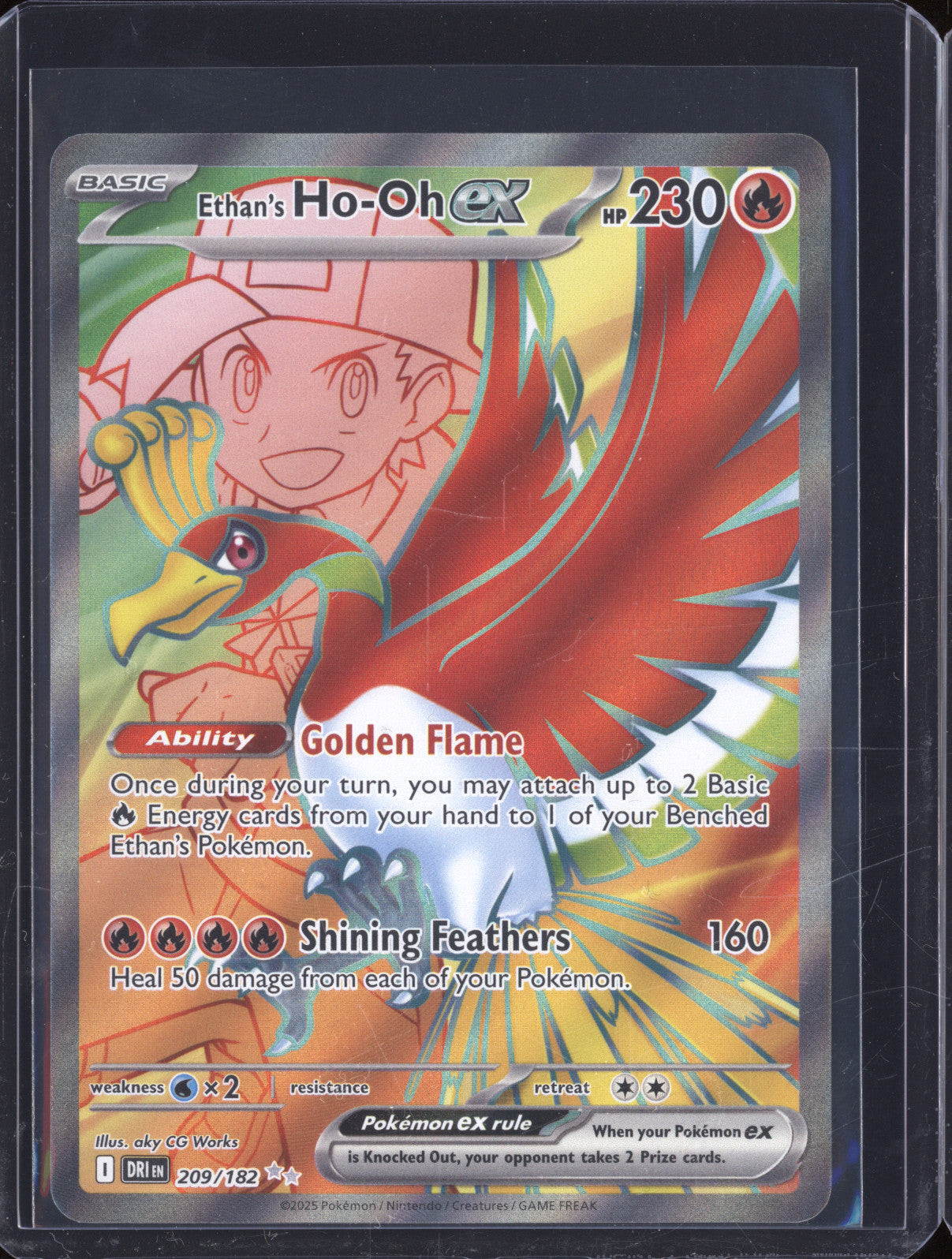 Ethan's Ho-oh Ex 2025 Pokemon Destined Rivals DRI 209/182 Ultra Rare