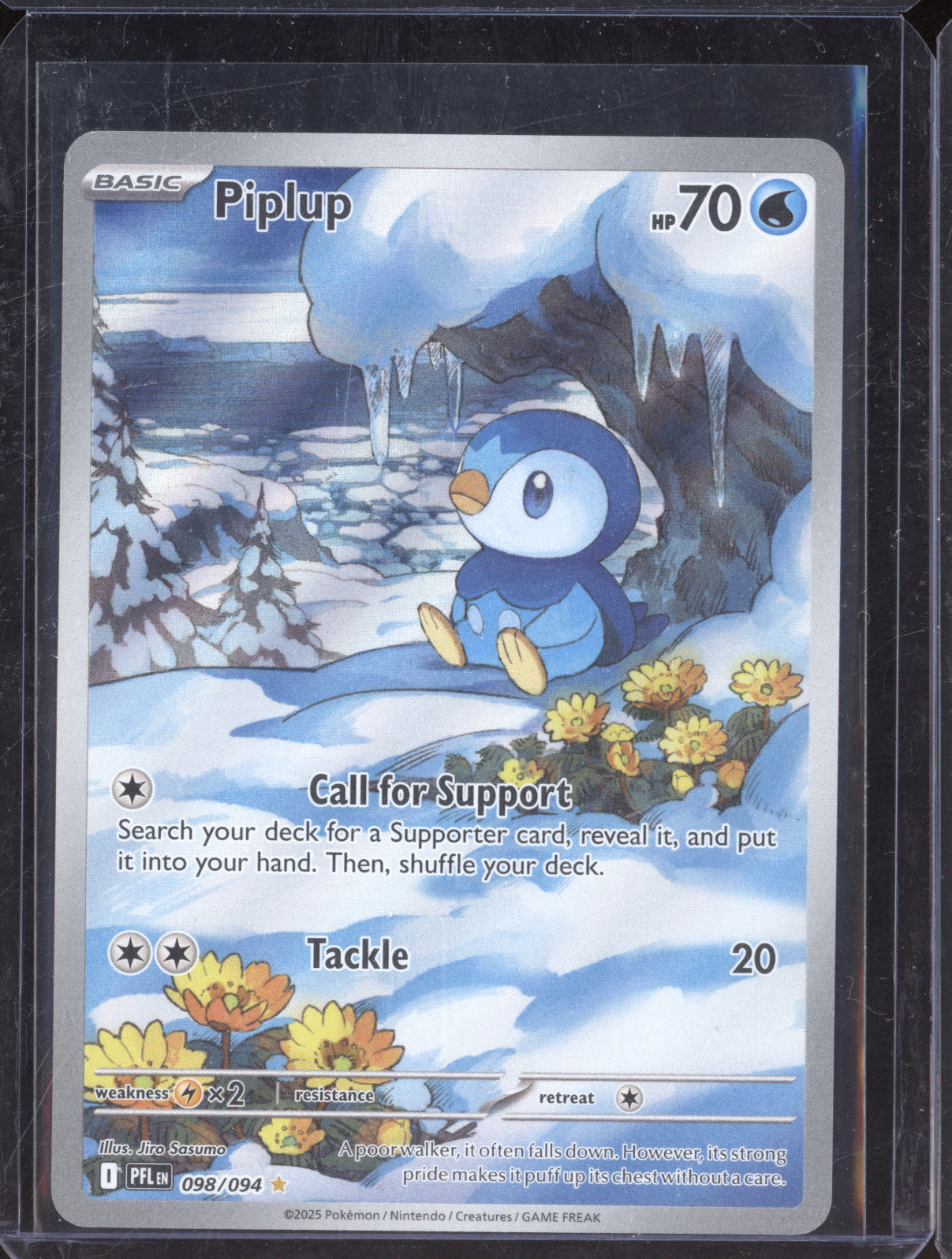 2025 Pokemon Phantasmal Flames 098/094 Piplup Illustration Rare