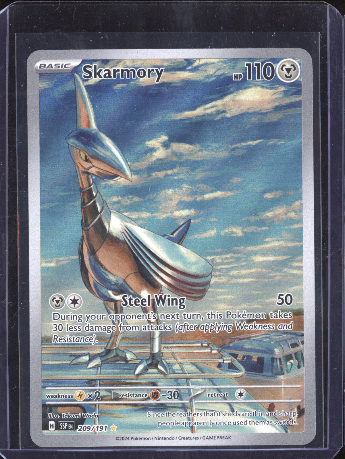 Skarmory 2024 Pokemon Surging Sparks 209/191 Illustration Rare