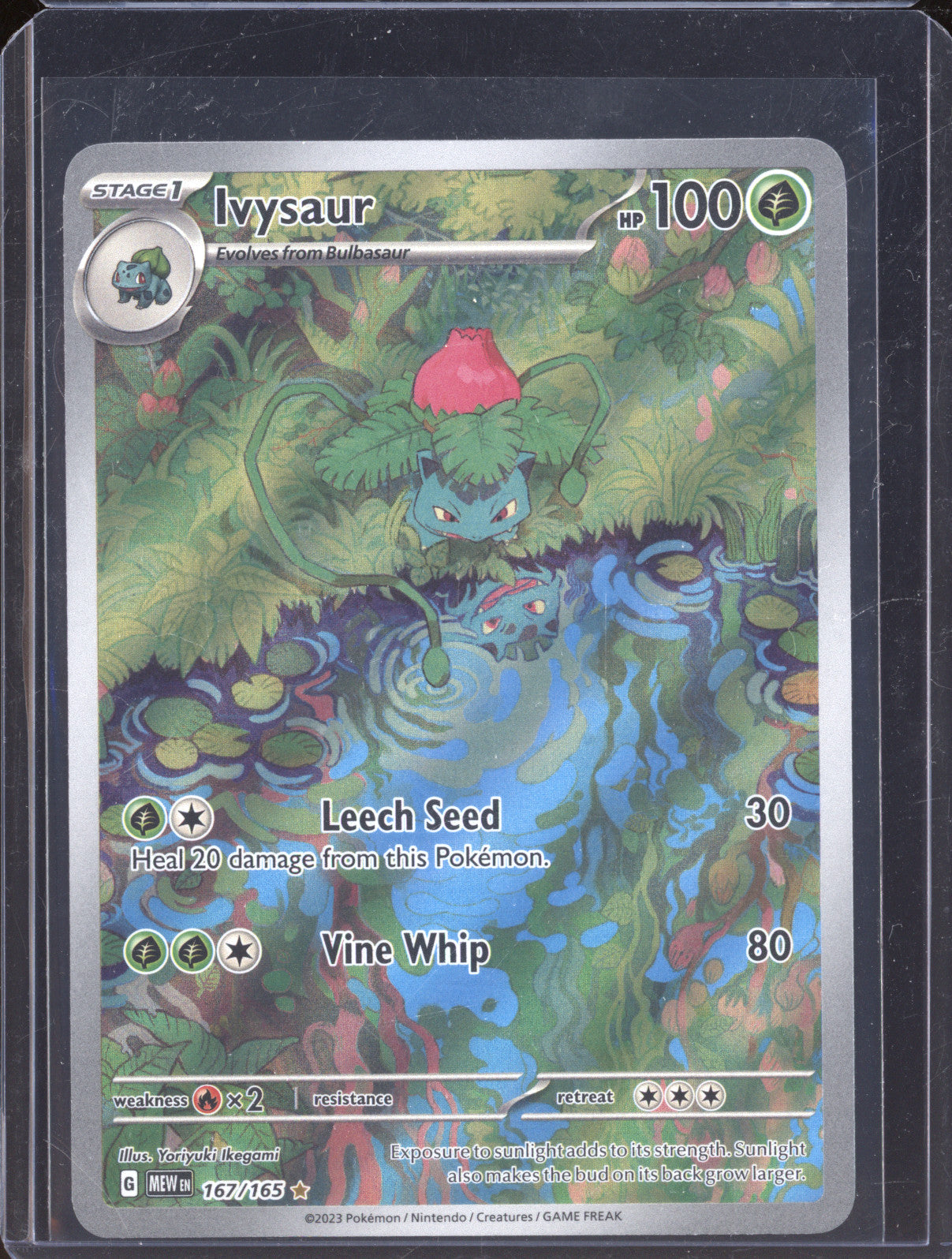 2023 Pokemon Scarlet & Violet MEW EN 151 167/165 Ivysaur Illustration Rare