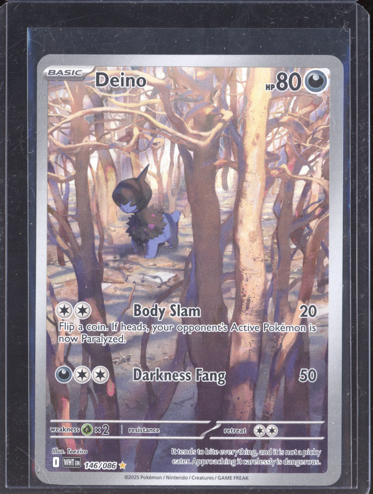 2025 Pokemon Scarlet & Violet 146/086 Deino White Flare