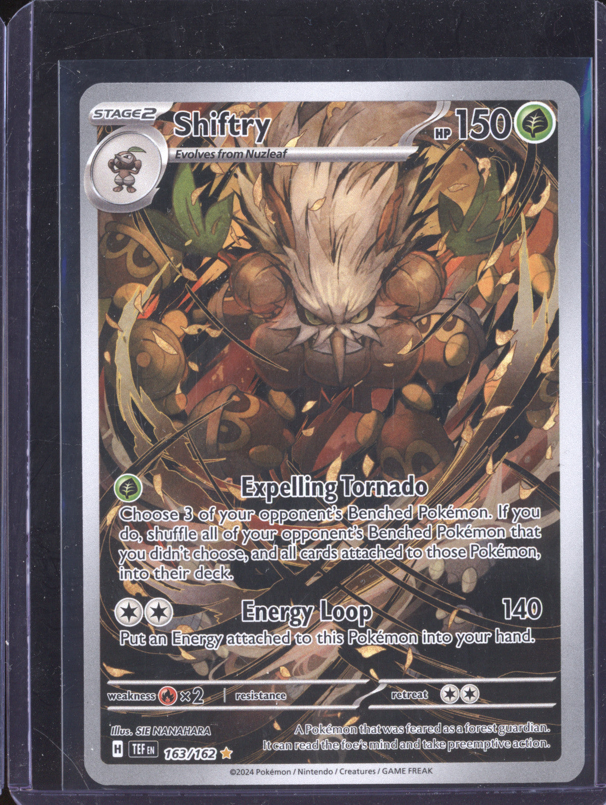 Shiftry 2024 Pokemon Temporal Forces 163/162 Illustration Rare
