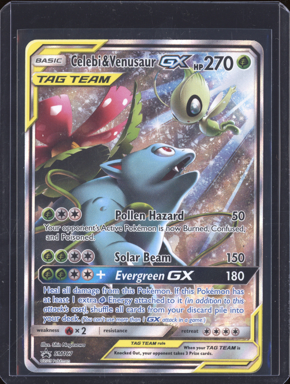 Celebi & Venusaur GX 2019 Pokemon Sun & Moon Promos SM167 Black Star Promo