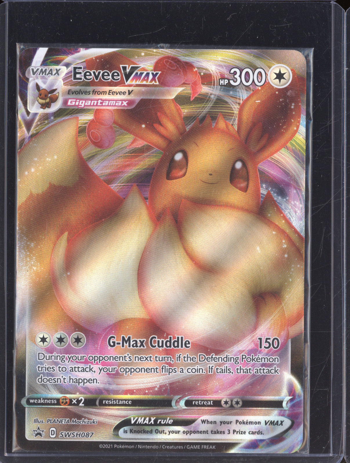 2021 Pokemon Sword & Shield Black Star Promo SWSH087 Eevee VMAX Holo