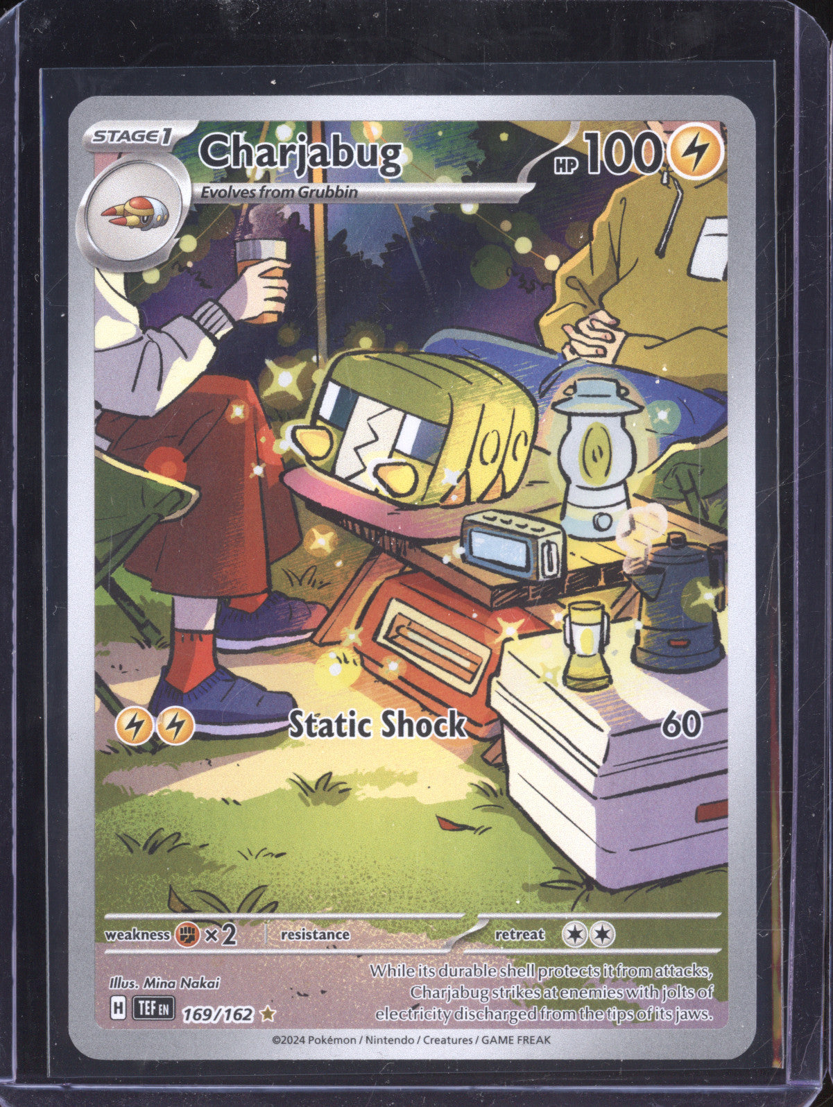 Charjabug 2024 Pokemon Temporal Forces 169/162 Illustration Rare