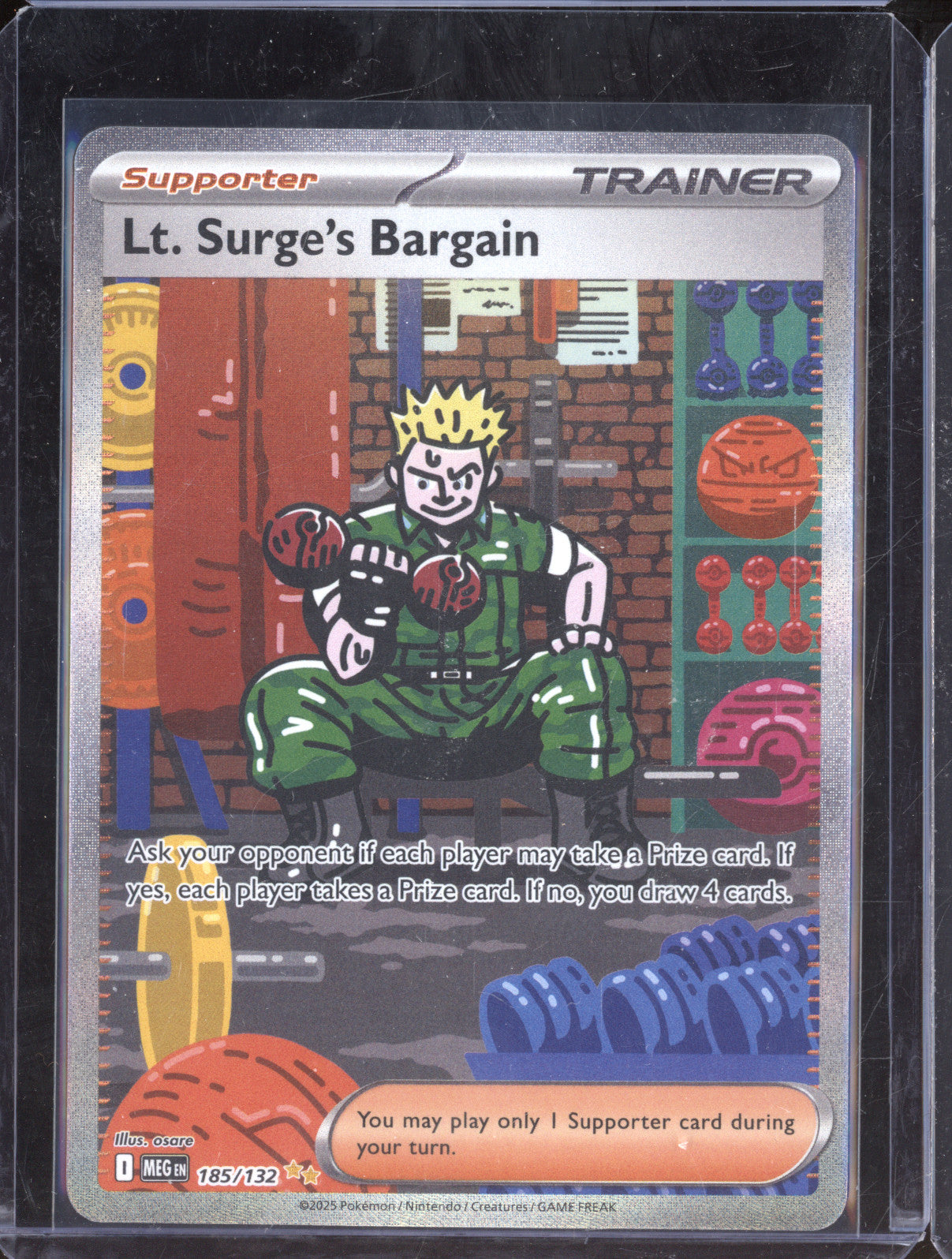 Lt. Surge's Bargain Special Illustration Rare Mega Evolution 185/132