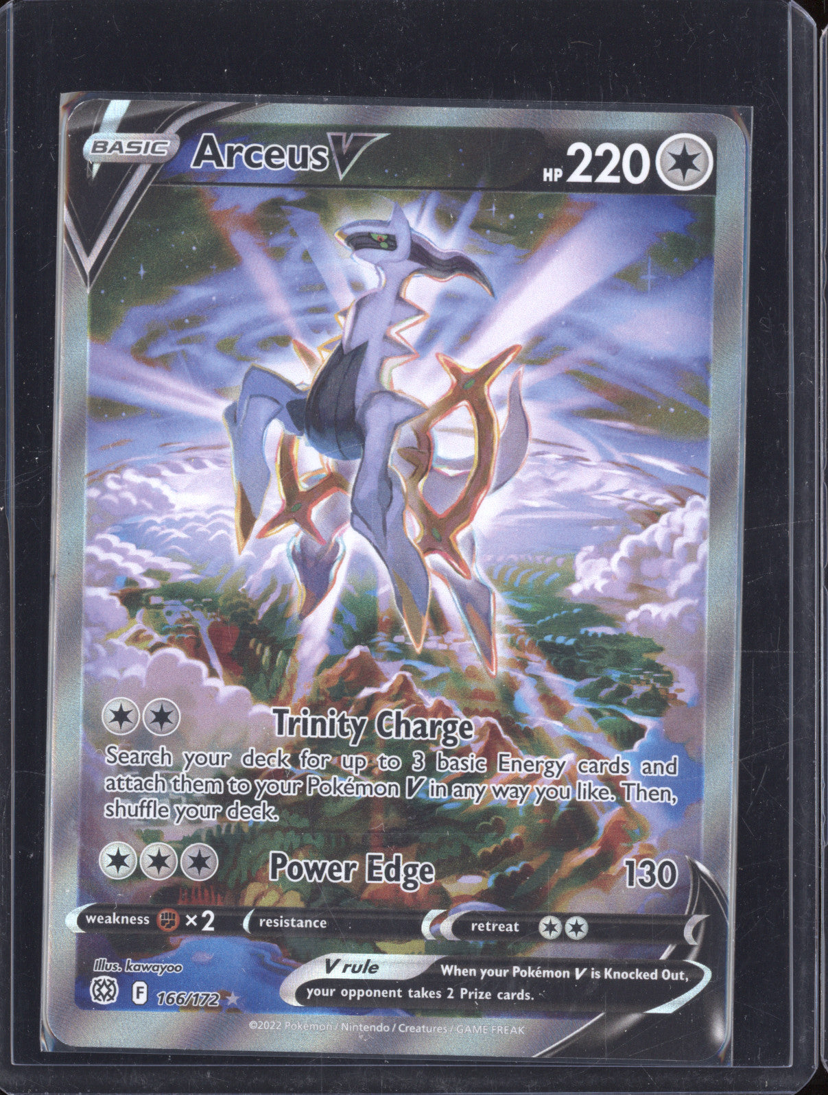 2022 Pokemon Brilliant Stars 166 Arceus V Alternate Full Art