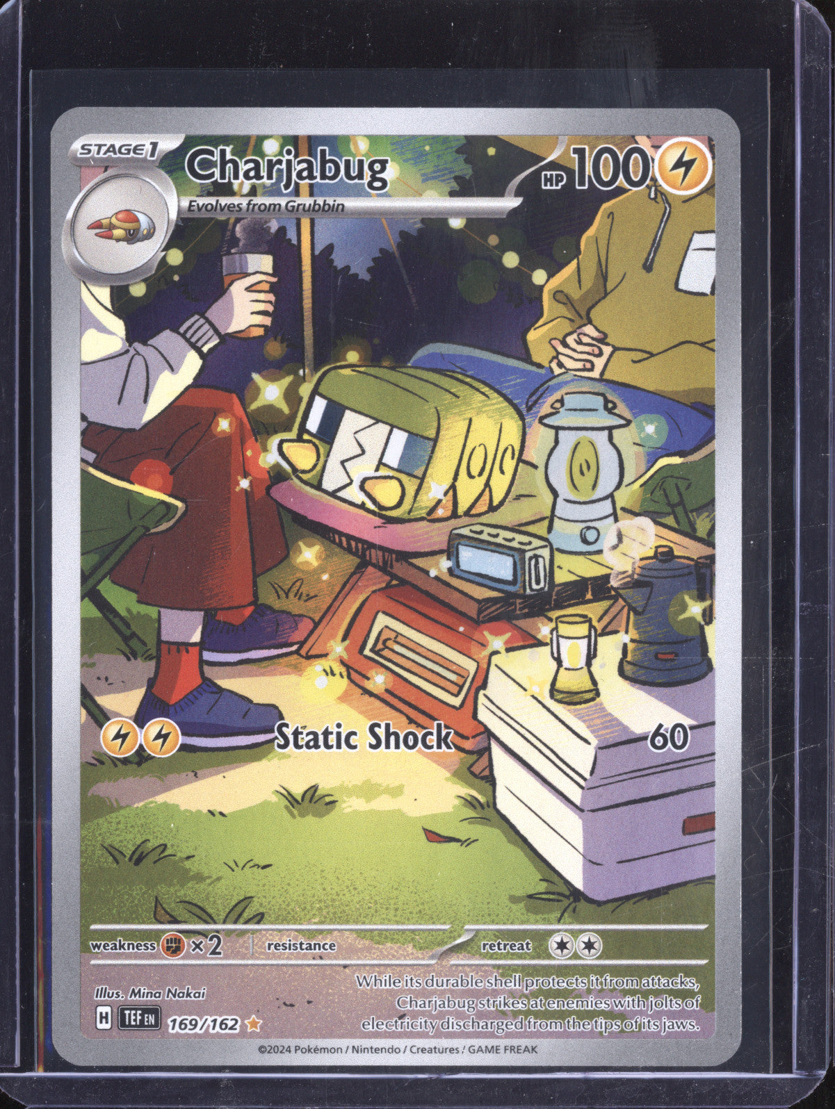 Charjabug 2024 Pokemon Temporal Forces 169/162 Illustration Rare