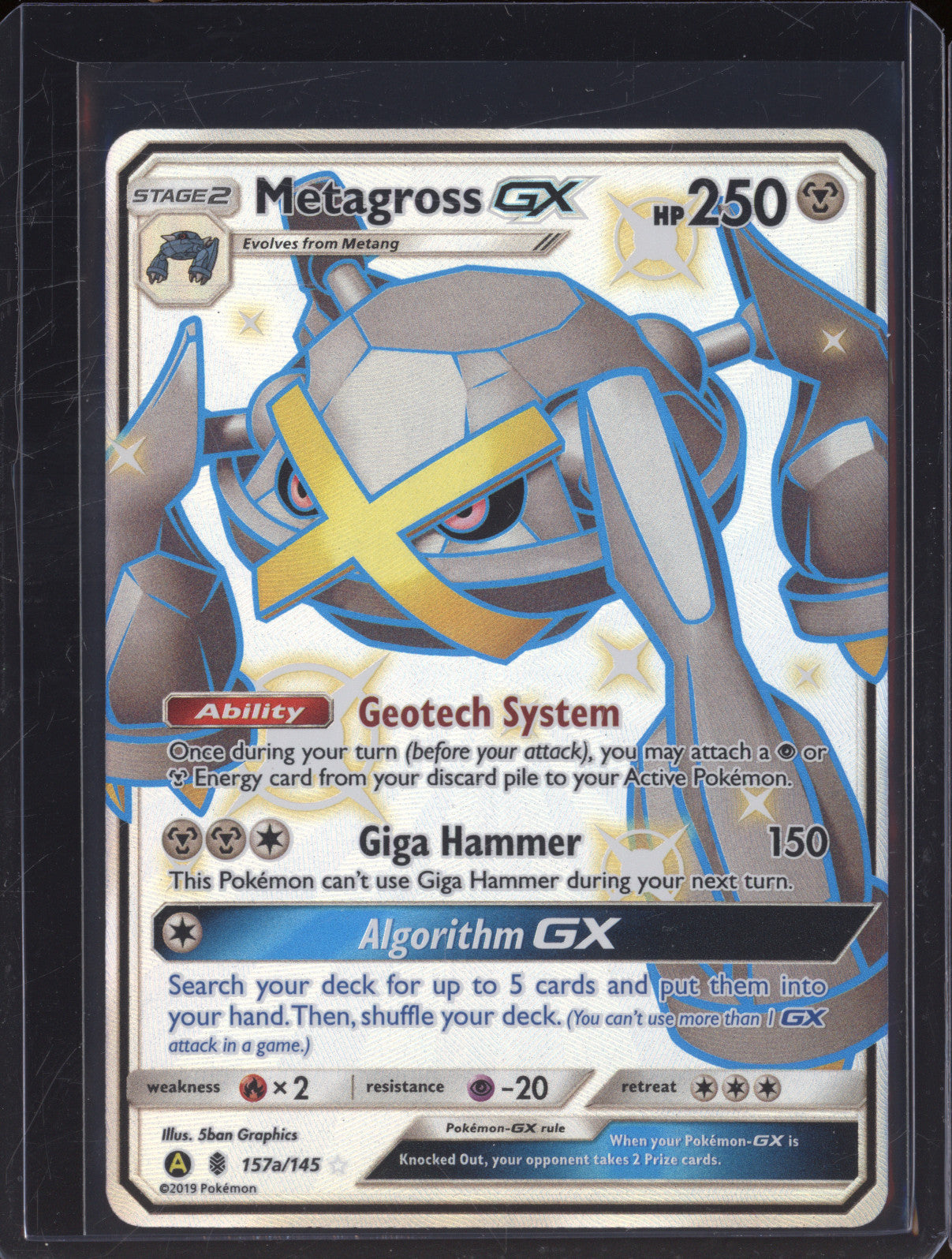 2019 Pokemon 157a/145 Metagross GX Alternate Art Promos