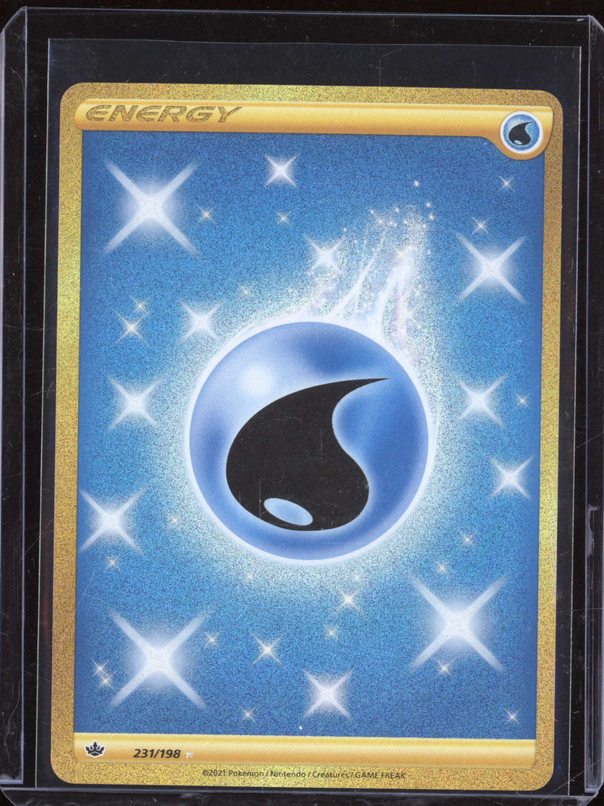 Water Energy 2021 Pokemon Chilling Reign 231/198 Hyper Secret Rare