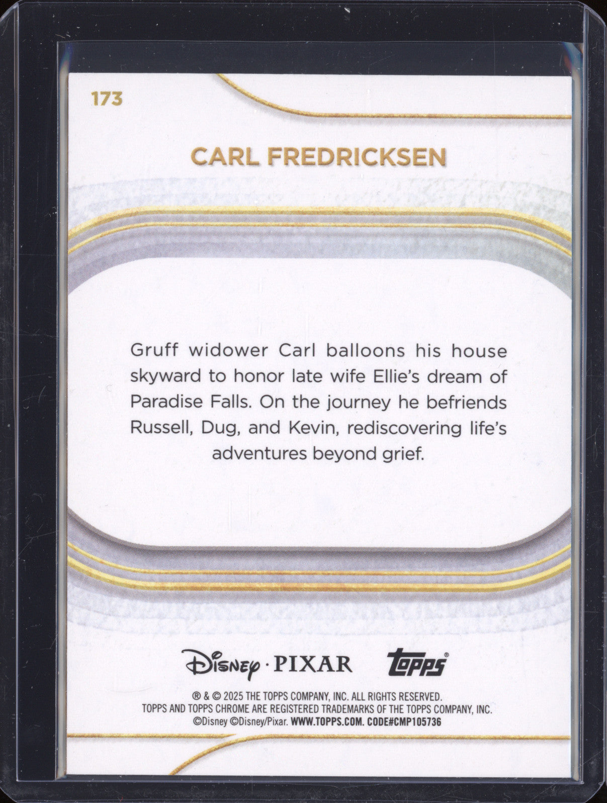 Carl Fredricksen 2025 Topps Chrome 173 Prism Refractor