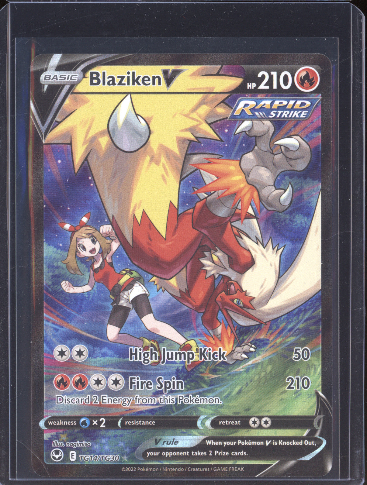 Blaziken V 2022 Pokemon Silver Tempest TG14/TG30 Full Art