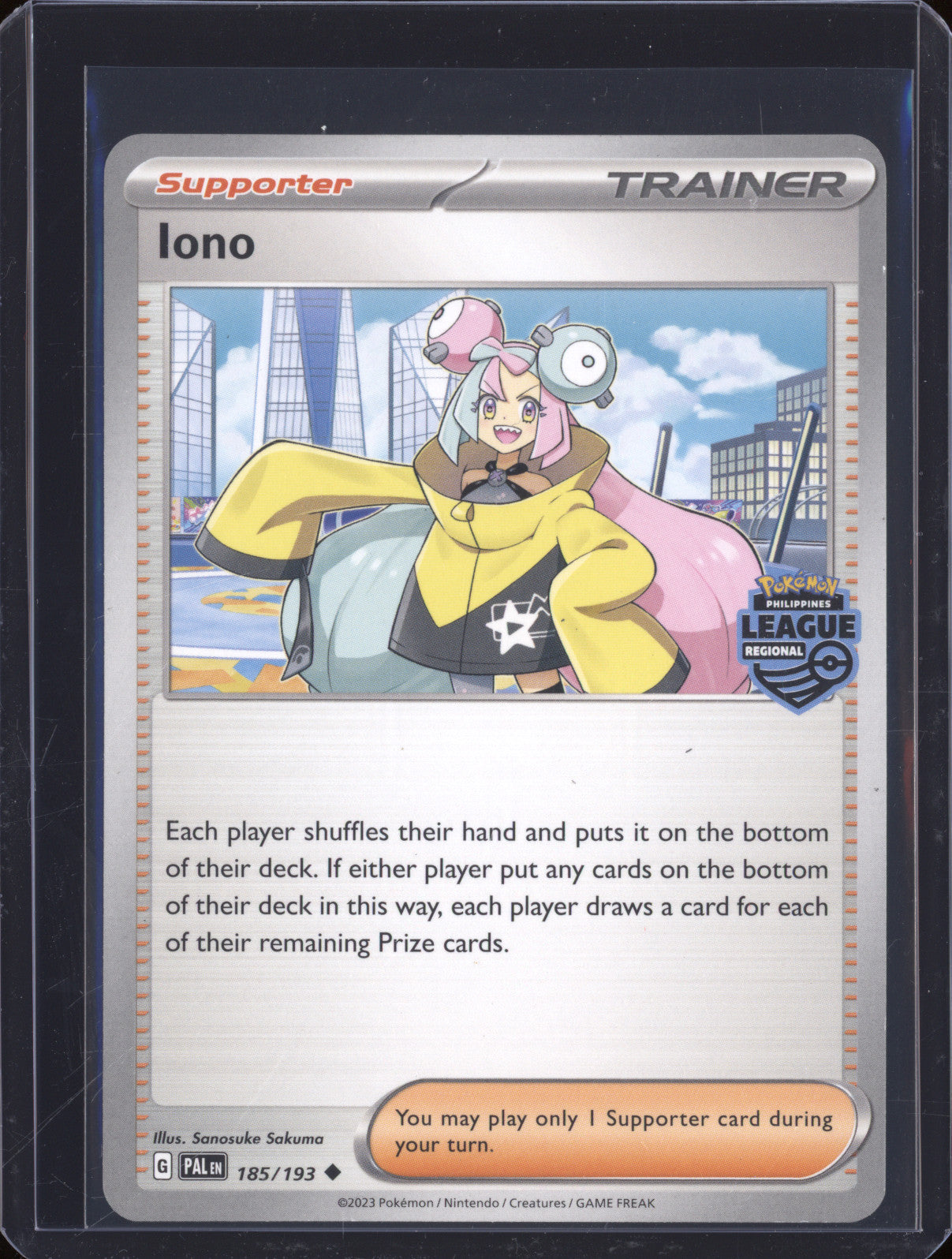 Iono 2023 Pokemon League Promo PAL 185/193 Philippines Regional Promo