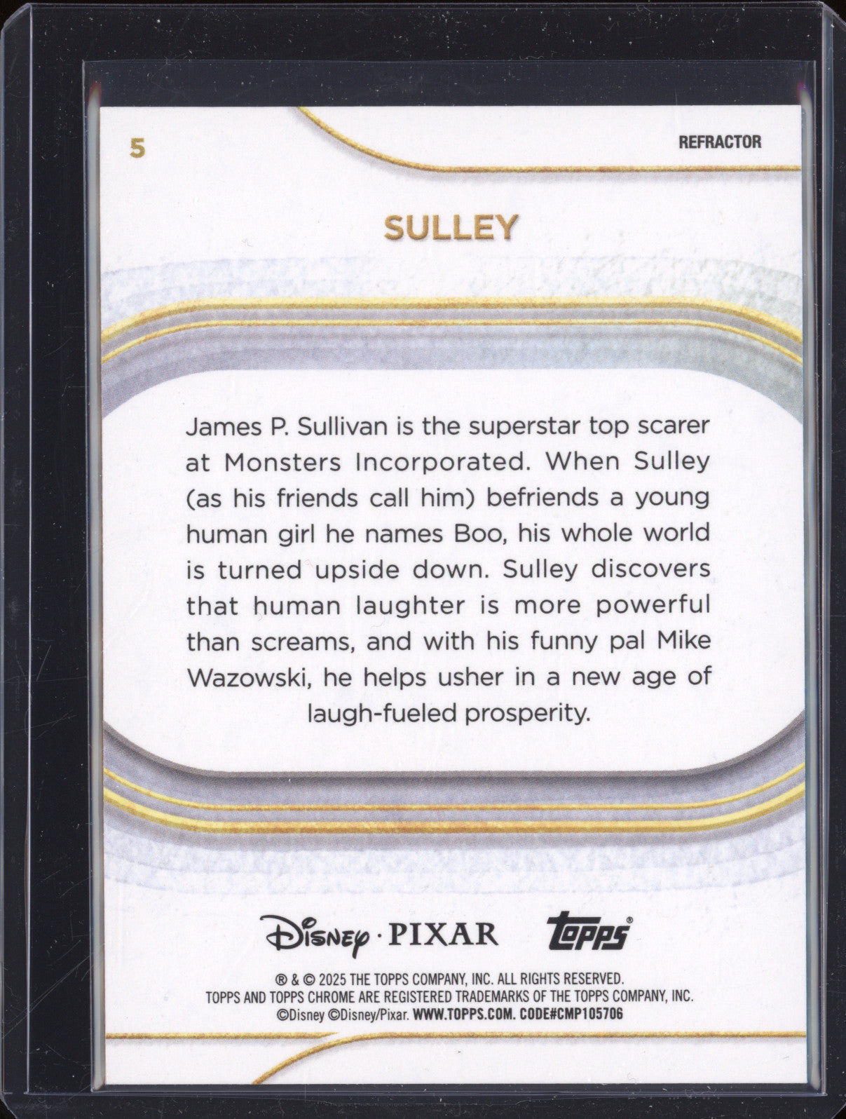 Sulley 2025 Topps Chrome 5 Refractor