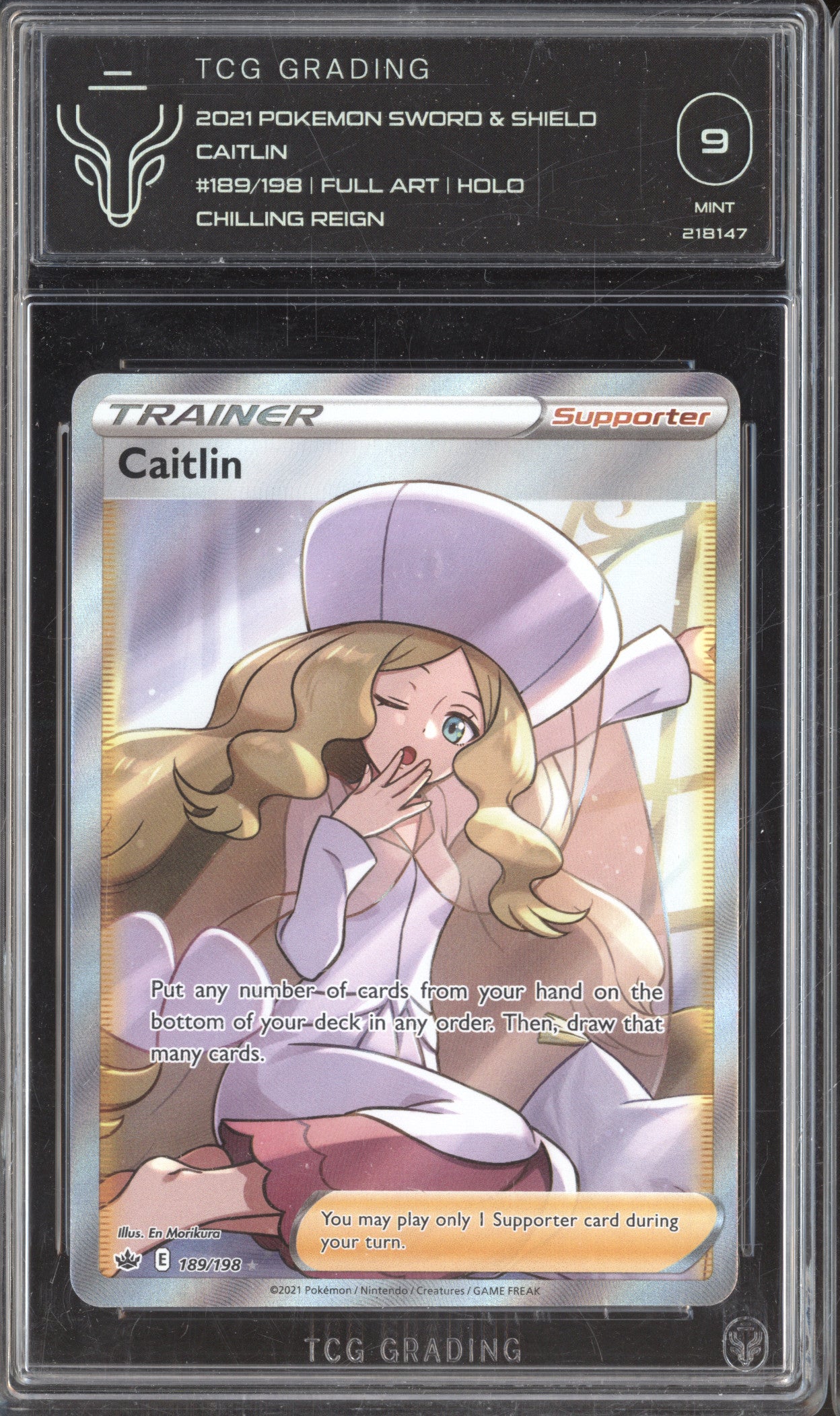 Caitlin 2021 Pokemon Chilling Reign 189/198 Ultra Rare TCG 9