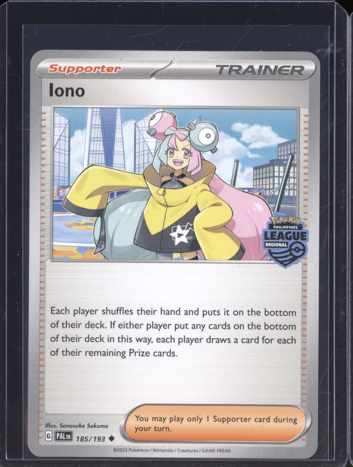 Iono 2023 Pokemon League Promo PAL 185/193 Philippines Regional Promo