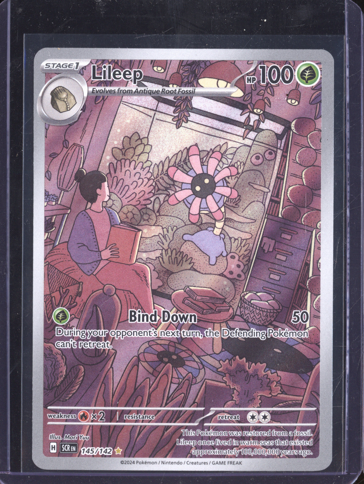 Lileep 2024 Pokemon Stellar Crown 145/142 Illustration Rare