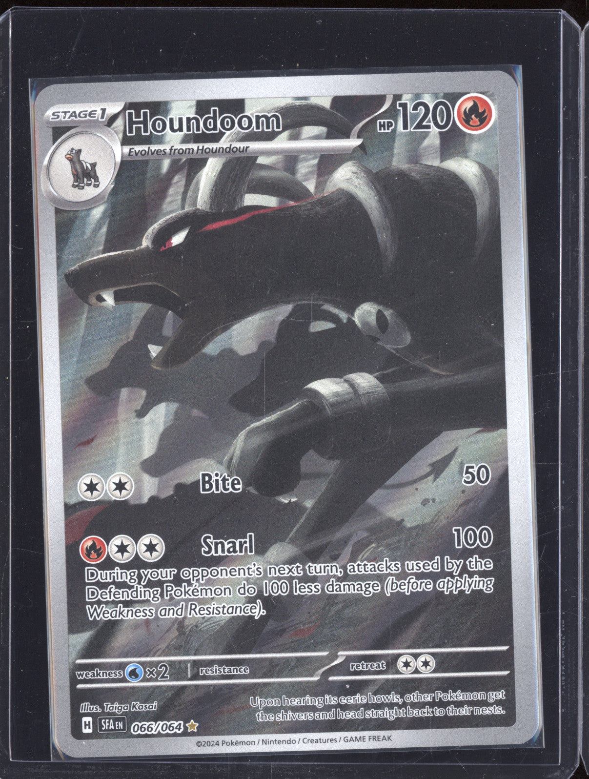 2024 Pokemon Shrouded Fable 066 Houndoom Illustration Rare