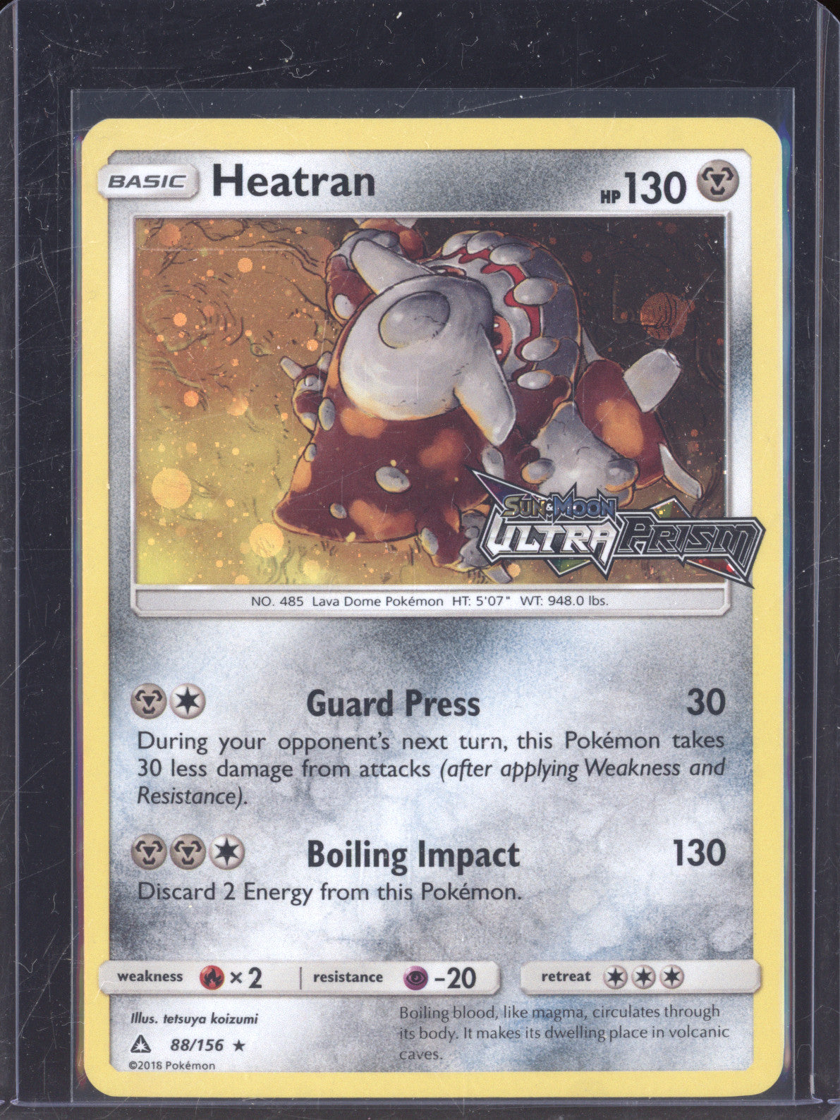 Heatran 2018 Pokemon Ultra Prism 88/156 Alternate Art Promos