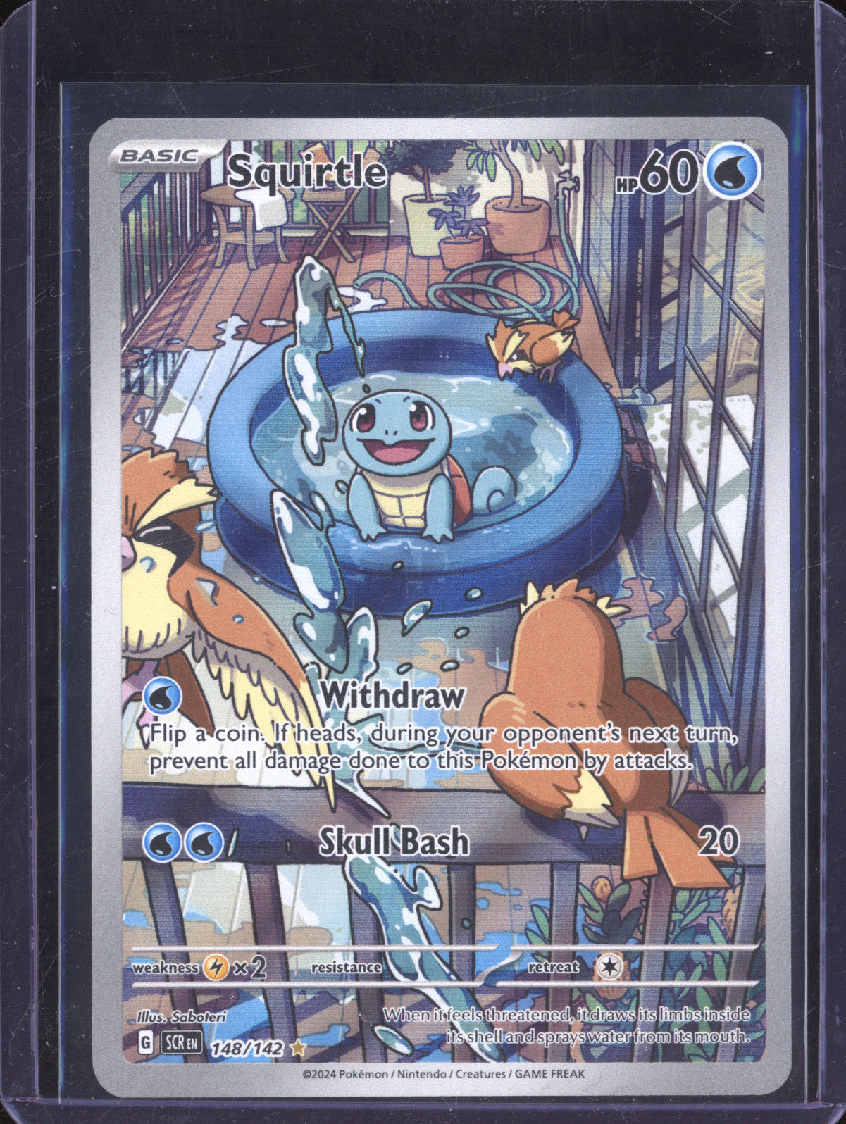 Squirtle 2024 Pokemon Stellar Crown 148/142 Illustration Rare