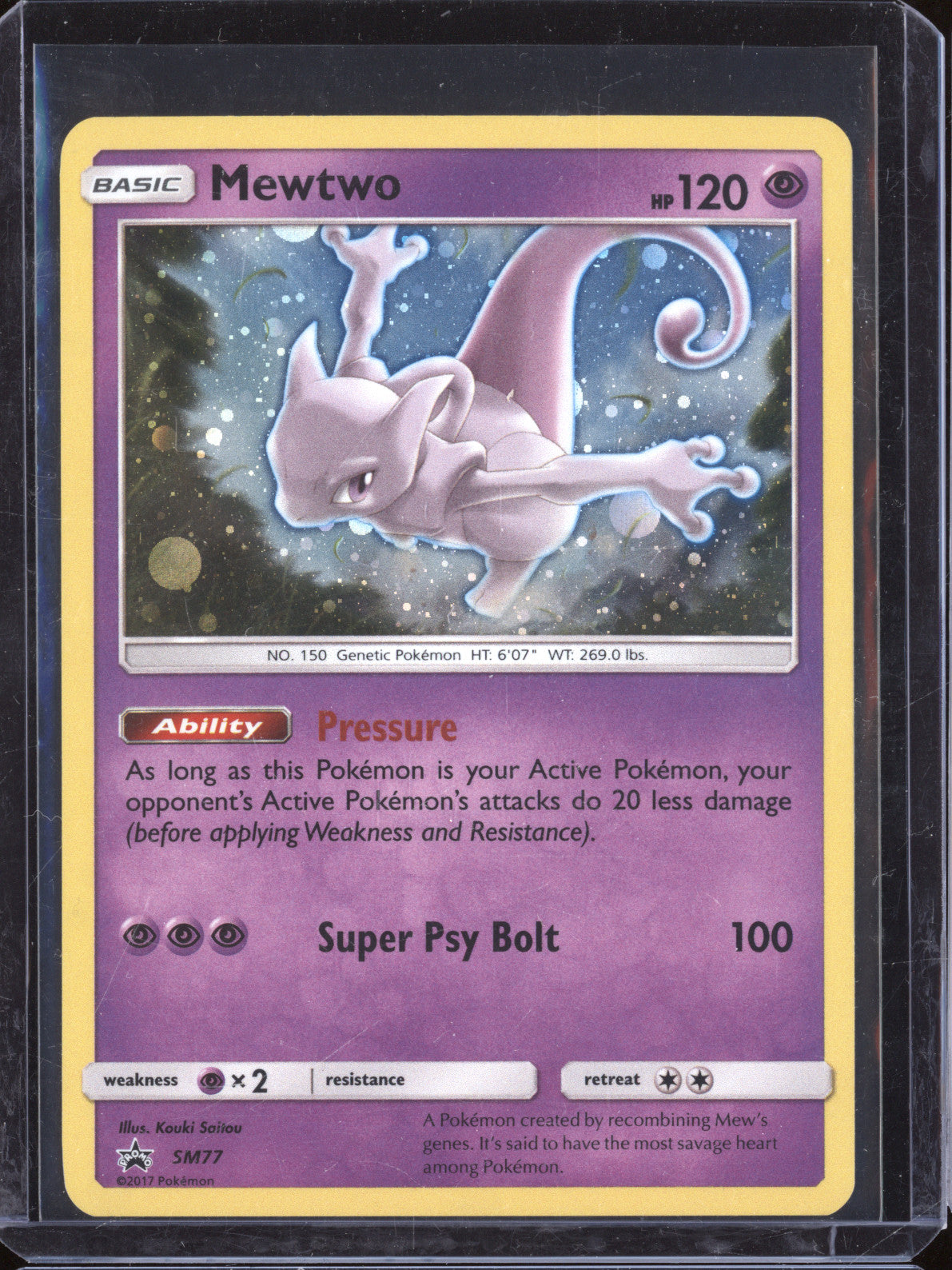 Mewtwo 2017 Pokemon Sun & Moon Promo SM77 Holo