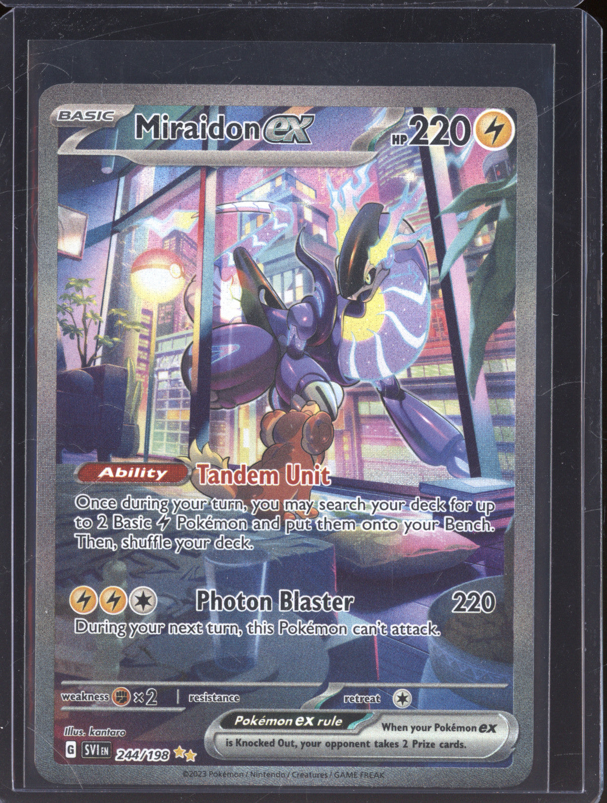 Miraidon ex 2023 Pokemon Scarlet & Violet 244/198 Special Illustration Rare