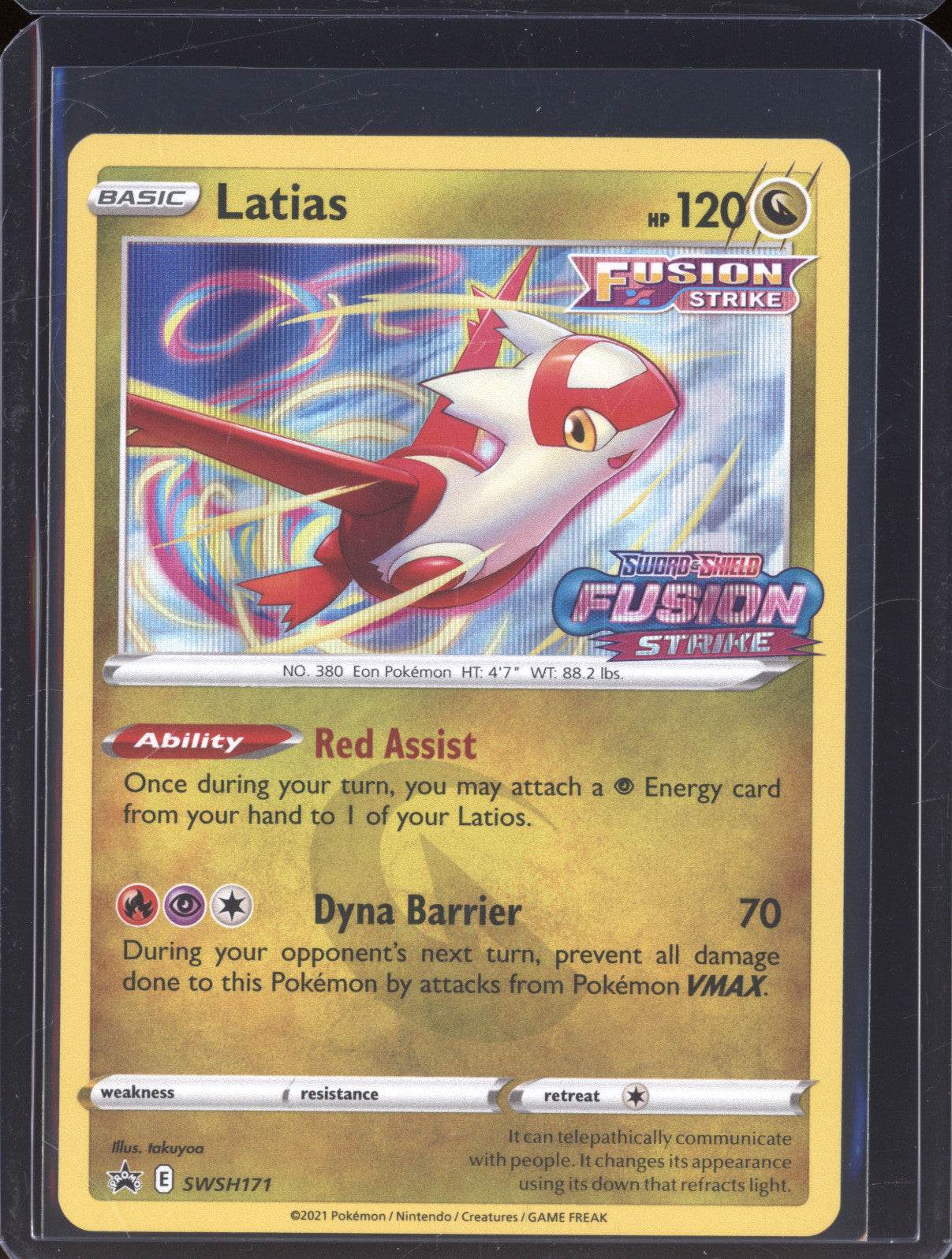 Latias 2021 Pokemon Fusion Strike SWSH171 Pre Release Promo