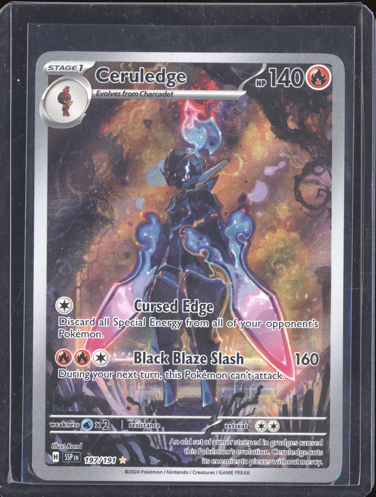 2024 Pokemon Surging Sparks 197/191 Ceruledge Illustration Rare