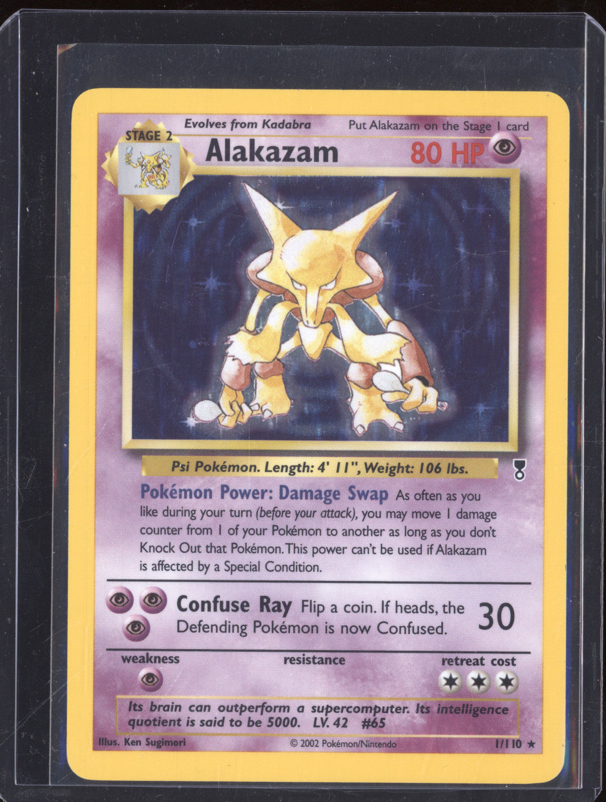 1999 Pokemon Base Set Alakazam 1 Holo Rare