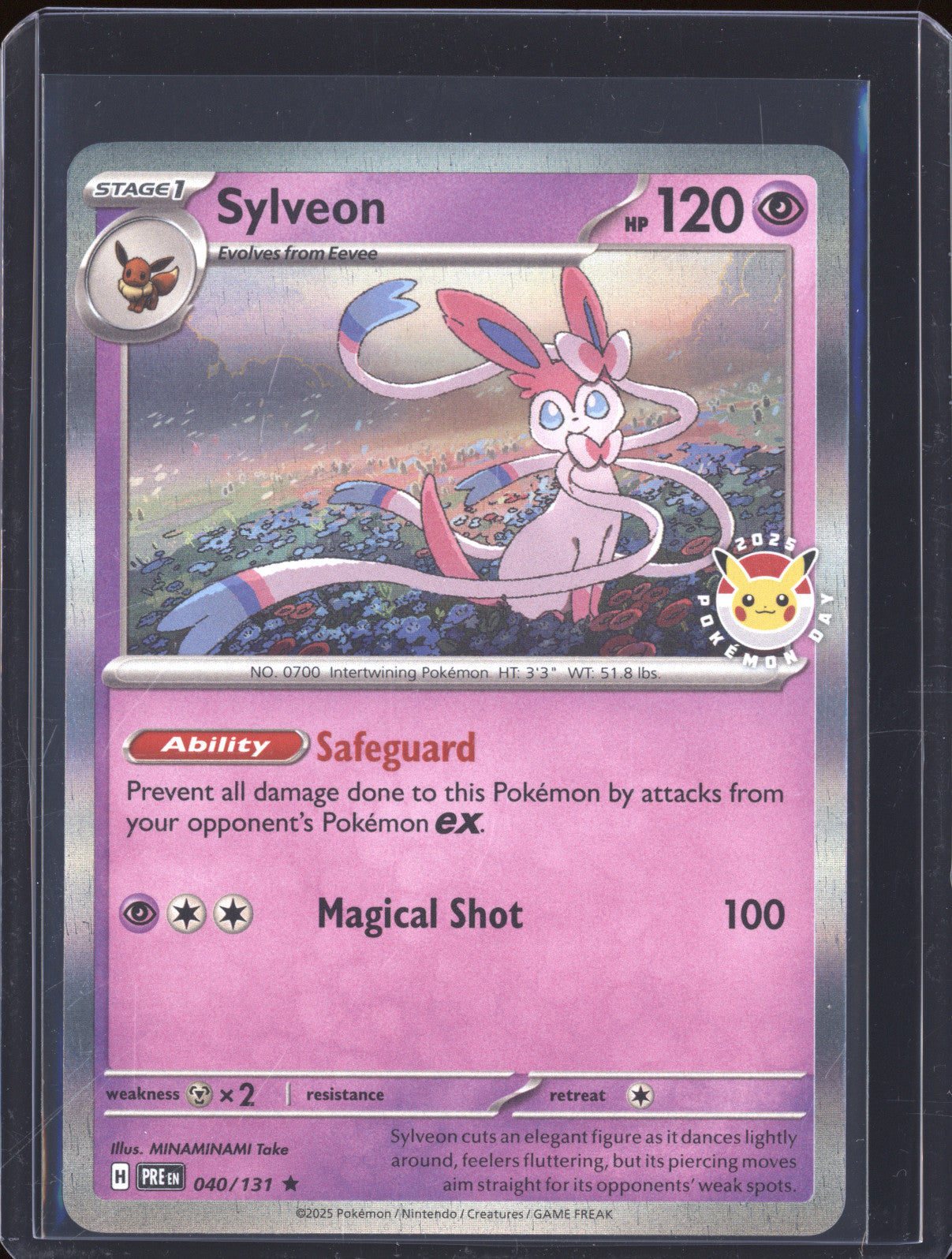Sylveon 2025 Pokemon Prismatic Evolutions PRE 040/131 2025 Pokemon Day Promo