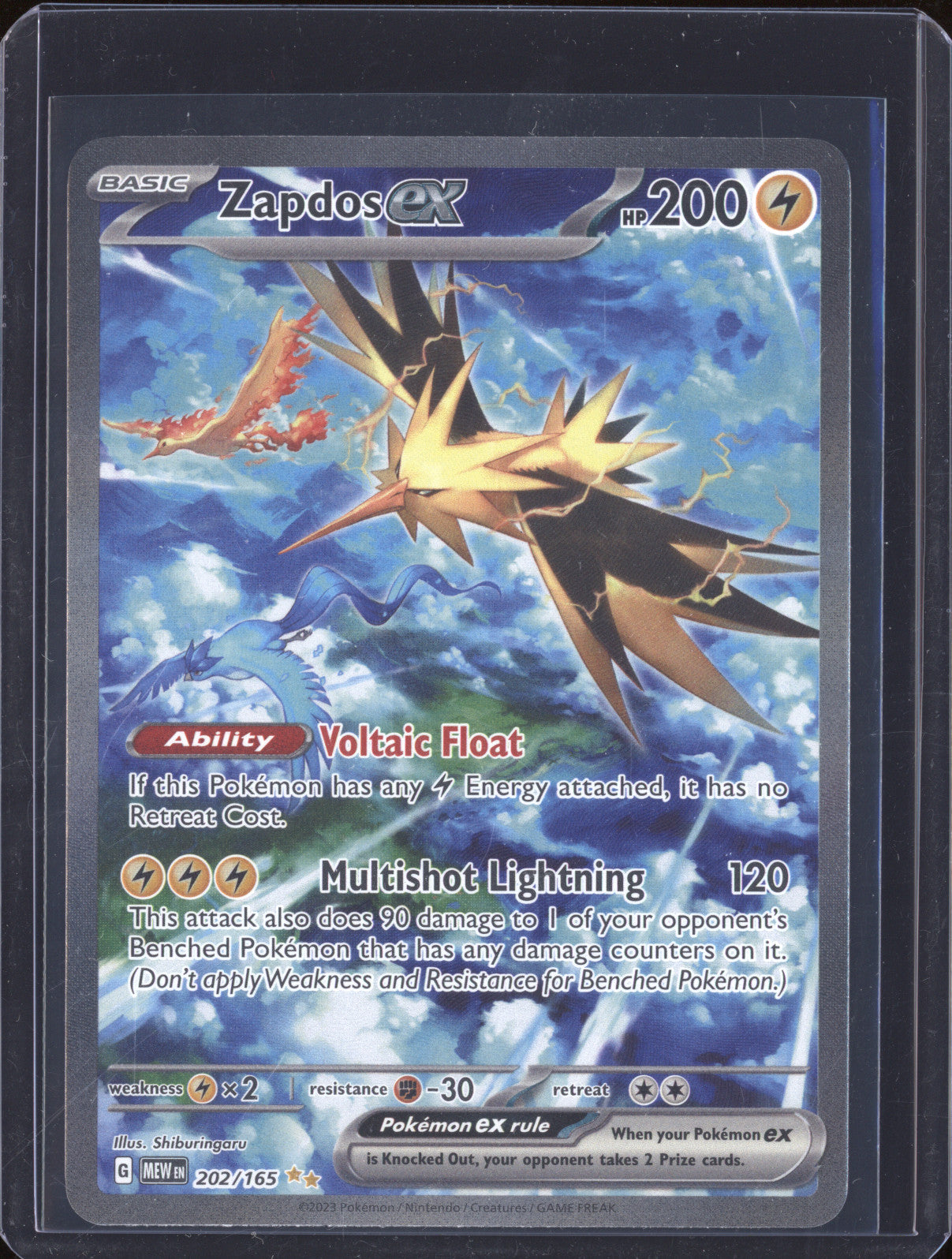 Zapdos ex 2023 Pokemon 151 202/165 Special Illustration Rare