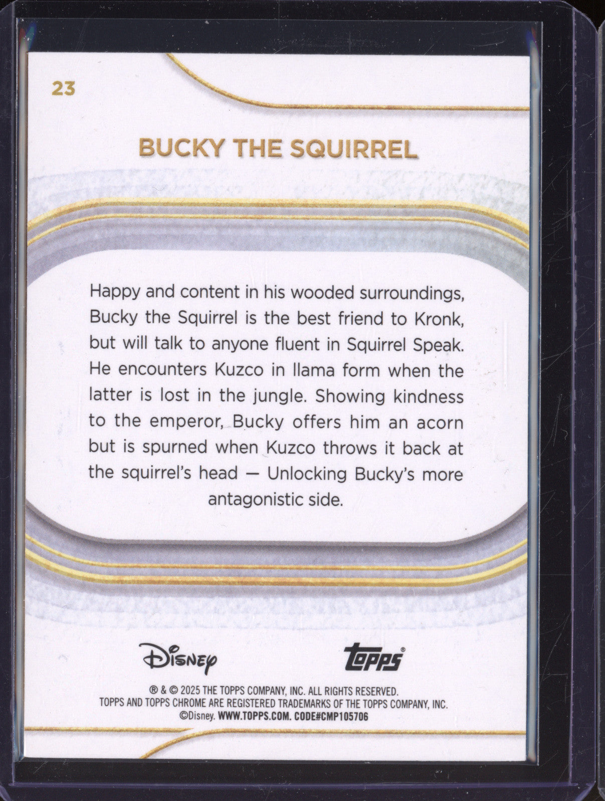Bucky The Squirrel 2025 Topps Chrome 23 Teal Refractor 068/299
