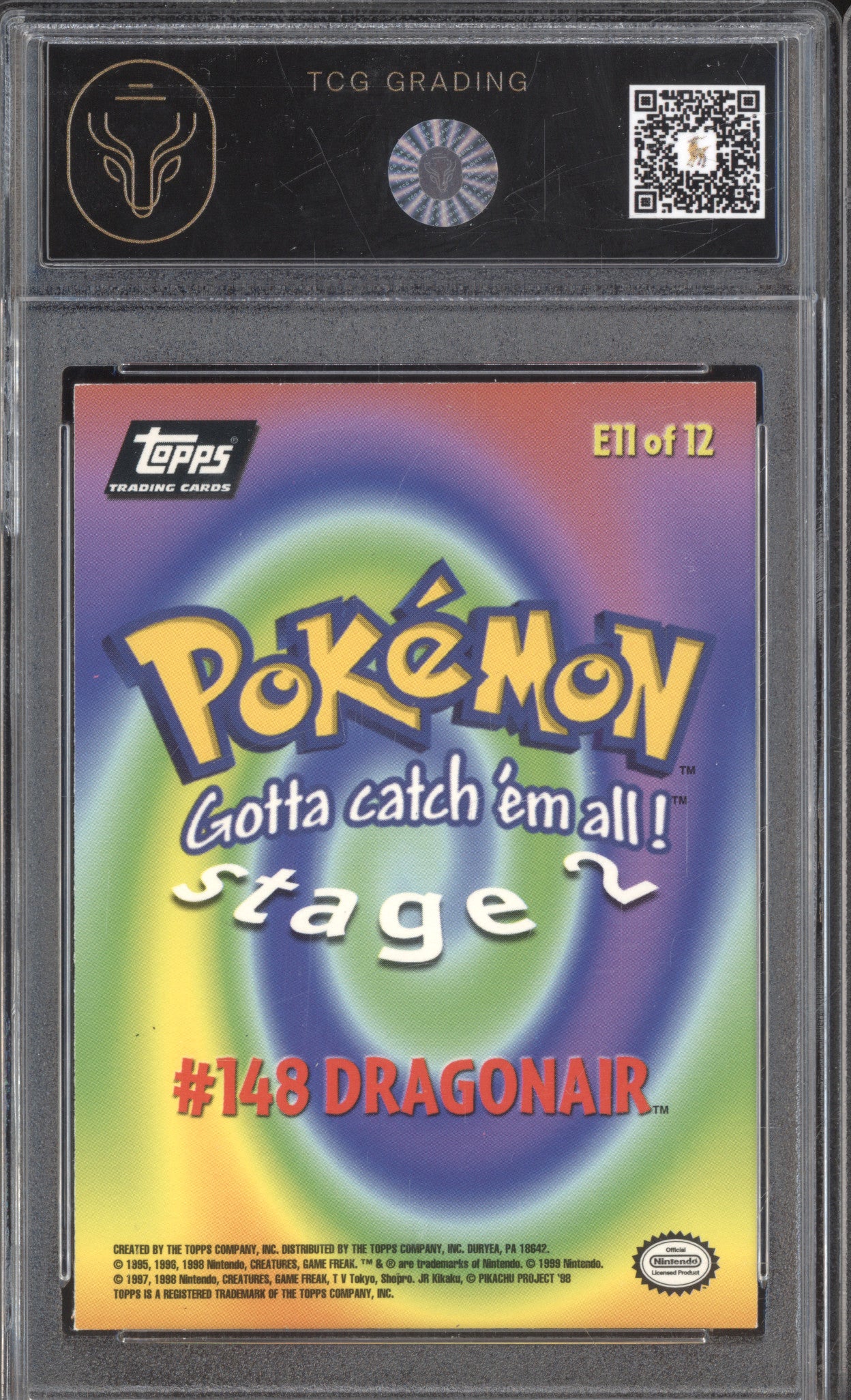 Dragonair 1999 Pokemon Topps 148 E11 TCG 9.5
