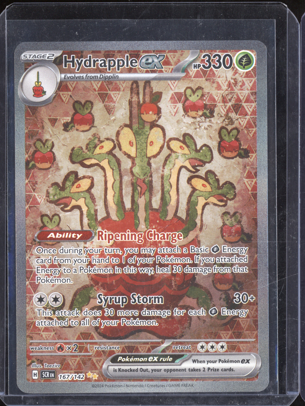167 142 pokemon card Hydrapple ex 167/142 - Holofoil SV07 Stellar Crown